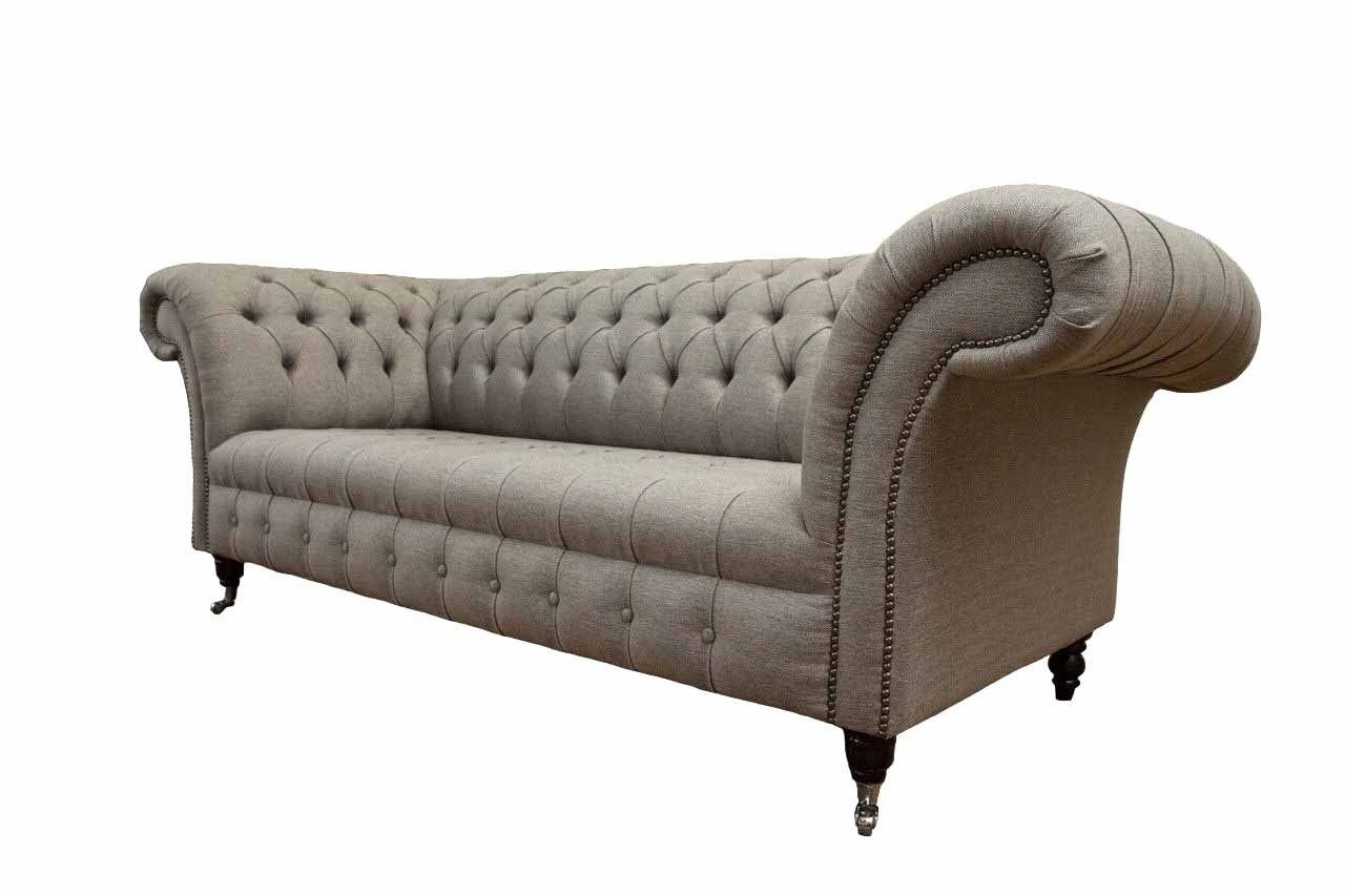 Made Beige klassischer 3 Sofa Sitz, In Europe Sofa Chesterfield Couch Stil JVmoebel englisch