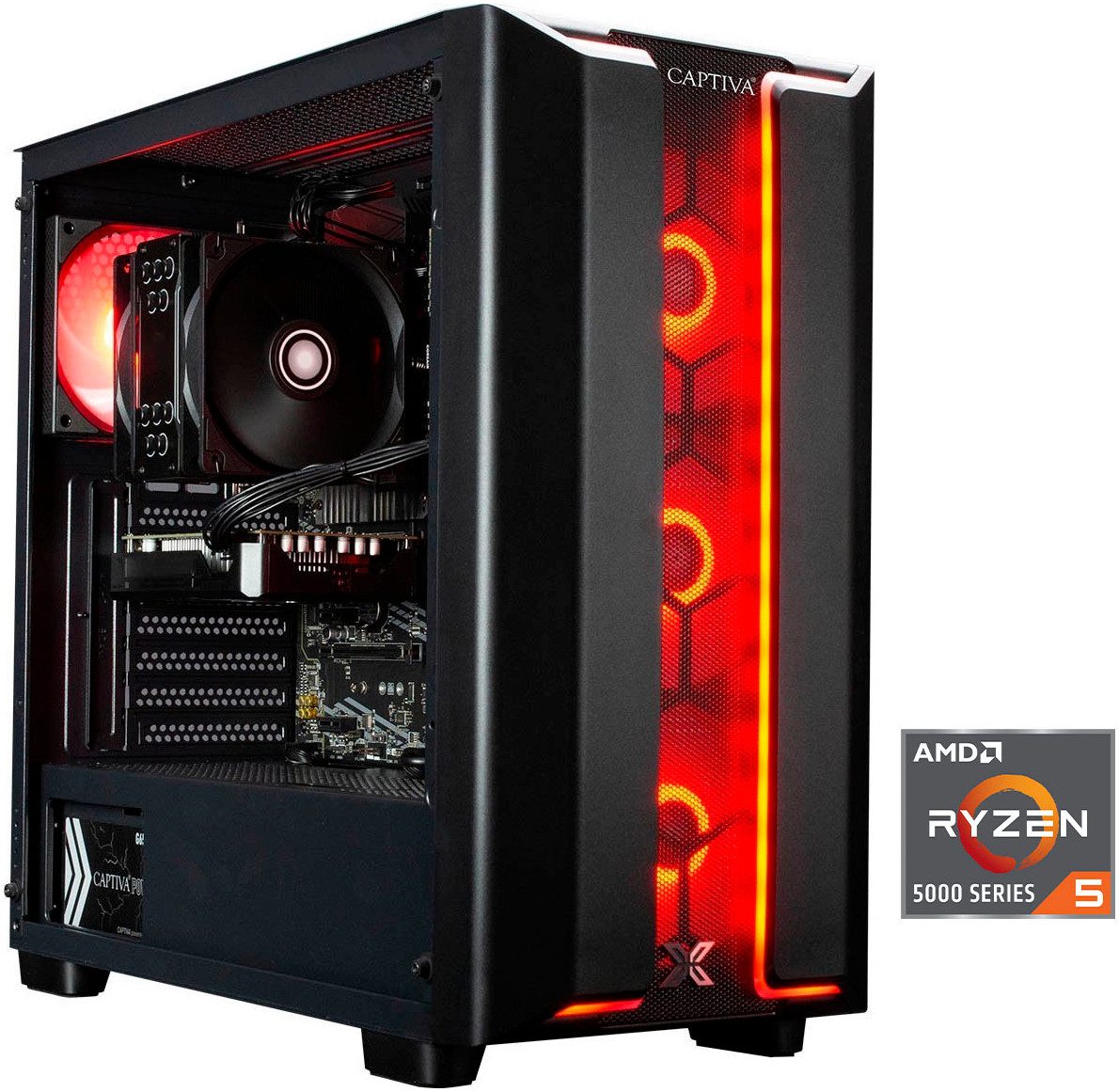 CAPTIVA Highend Gaming R94-151 Gaming-PC (AMD Ryzen 5 5600, GeForce RTX 5070, 32 GB RAM, 2000 GB SSD, Luftkühlung)