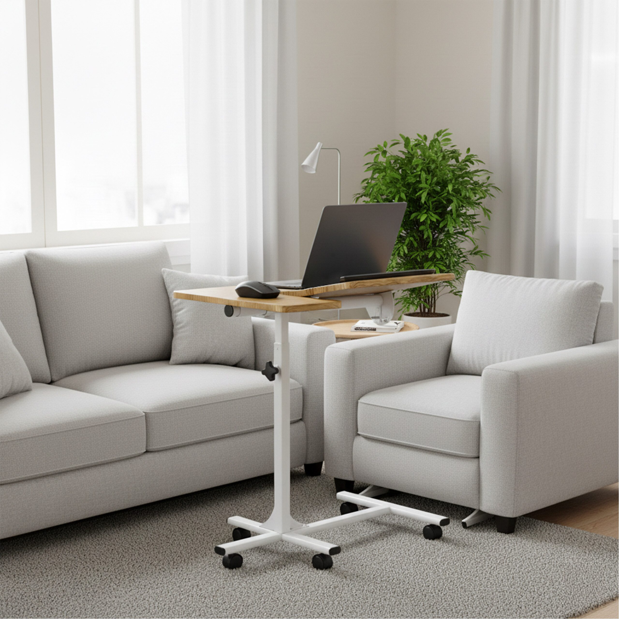 relaxdays Laptoptisch höhenverstellbar mit Rollen (1-St)