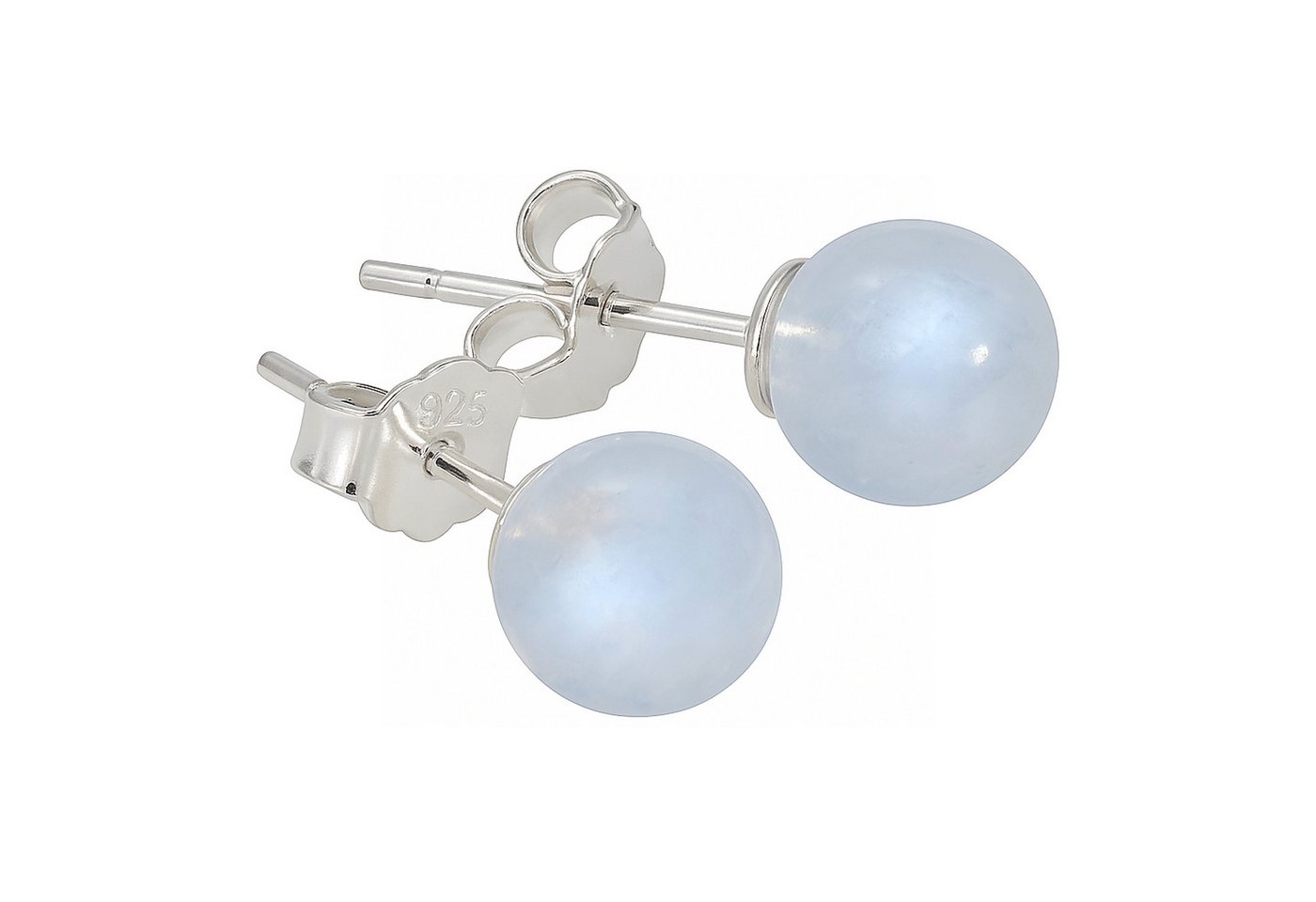 Lebensquelle Plus Einhänger für Ohrschmuck Regenbogen Mondstein Ohrstecker 6 mm, 925 Silber
