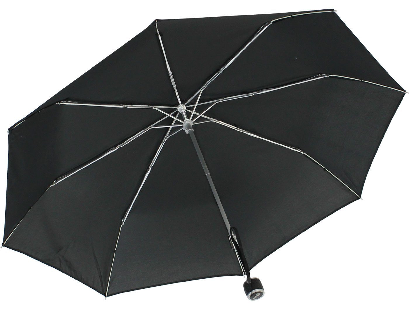 leicht, Ultra iX-brella Dach Light Mini - Taschenregenschirm großem farbenfroh schwarz extra - mit