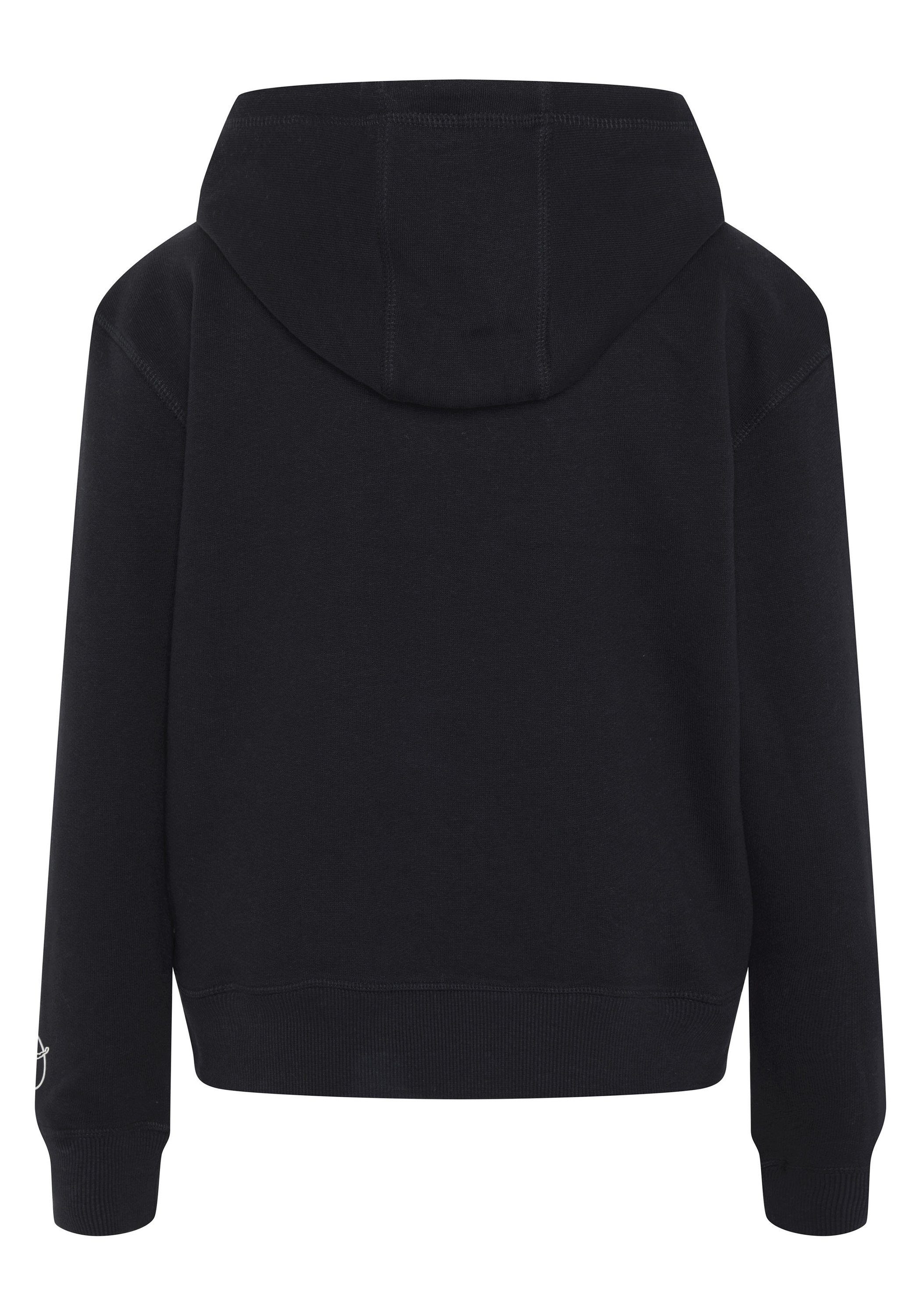 1 Basic-Look Chiemsee Baumwollmix im schwarz Kapuzensweatshirt aus Hoodie