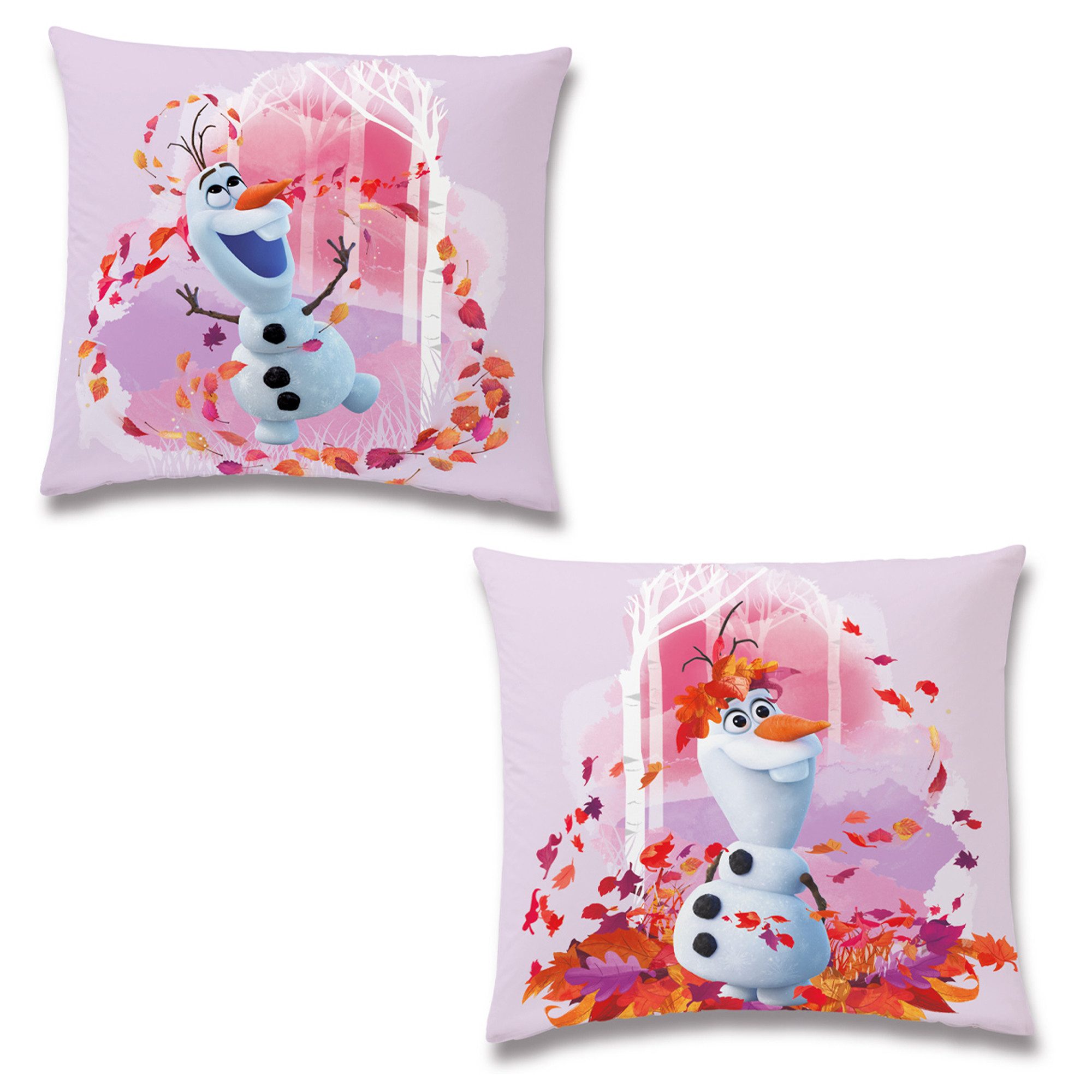 BERONAGE Kinderbettwäsche Frozen Die Eiskönigin Olaf Summer Bettwäsche Linon / Renforcé, 100% Baumwolle, 2 teilig, 135x200 + 80x80 cm – Bild 5 von 5