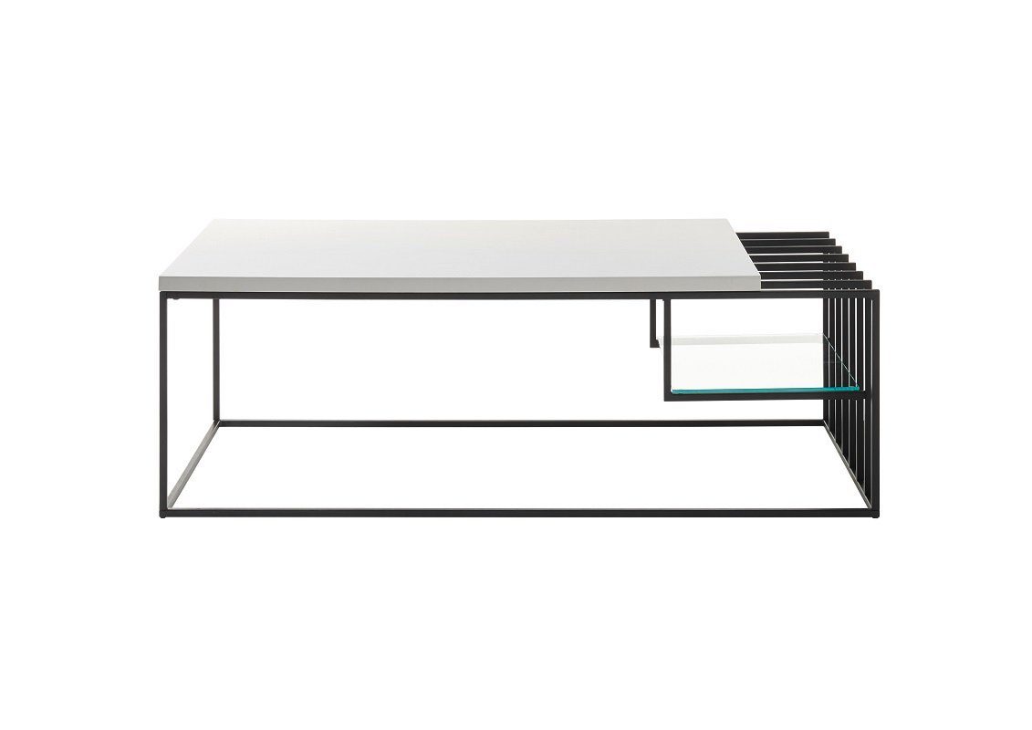 MCA furniture Couchtisch Couchtisch Juba, 120x60, weiß matt / schwarz (no-Set), Breite 120 cm,Tischplatte aus MDF