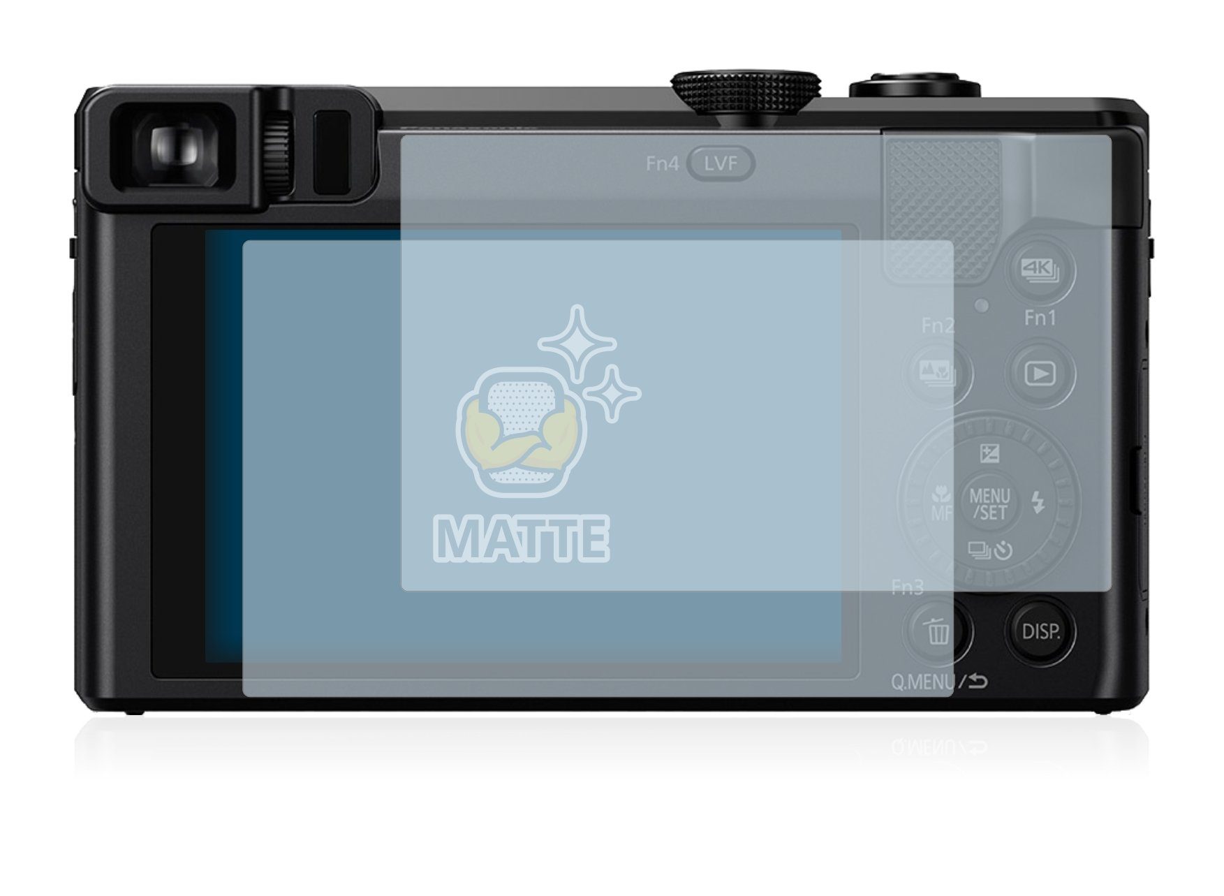 2x Display Schutz Folie für Panasonic Lumix DMC-TZ81 Matt Entspiegelt 