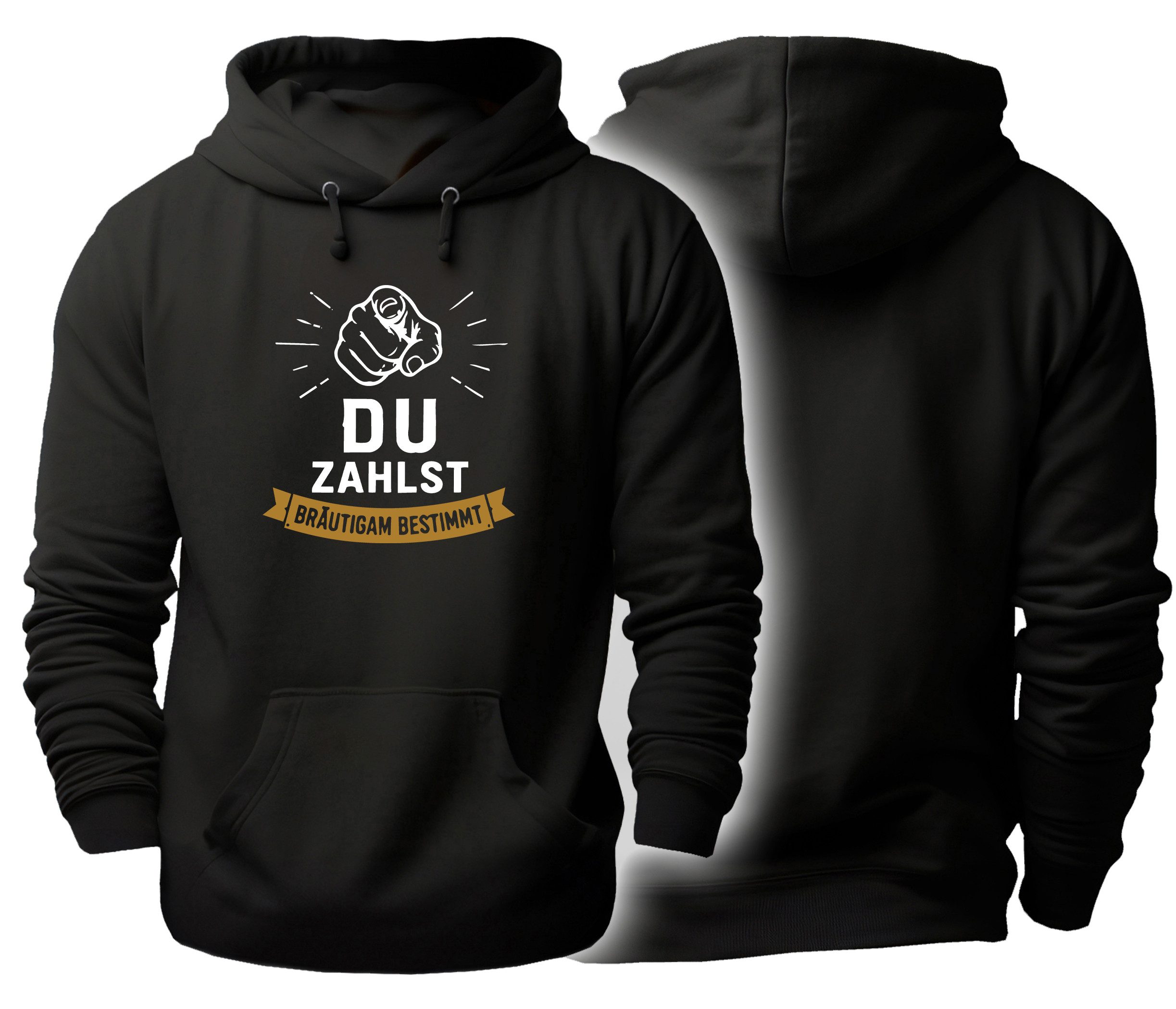 MyDesign24 Hoodie Junggesellenabschied Sweatshirt - JGA Hoodie Schwarzer Herren und Damen Pullover Gr.M i966