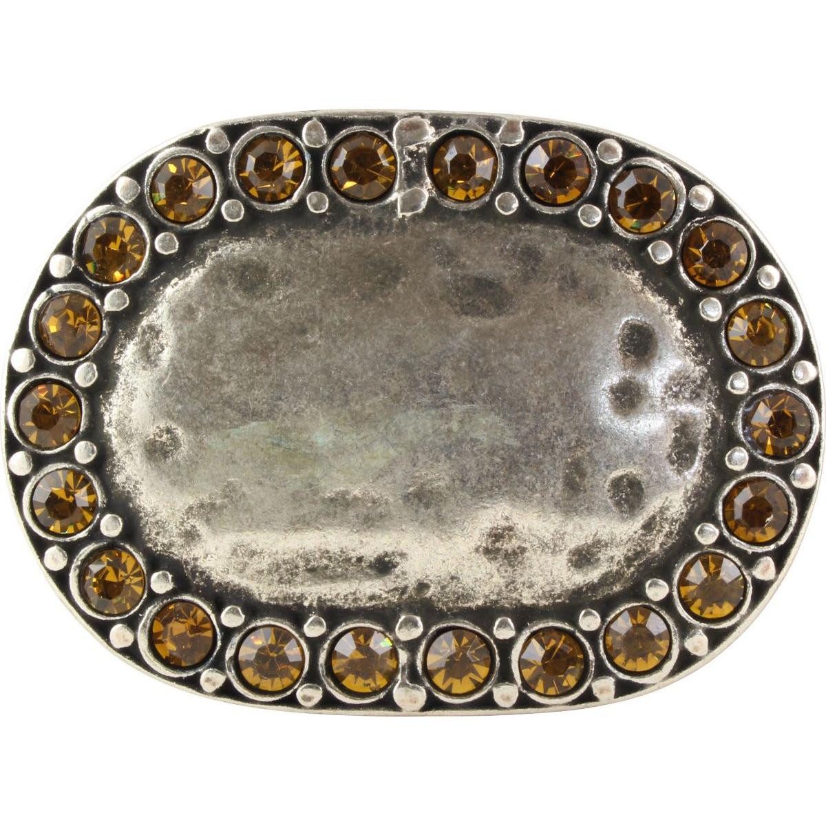 BELTINGER Gürtelschnalle Rounded Bling 4,0 cm - Buckle Wechselschließe Gürtelschließe 40mm - Mi (1-St)