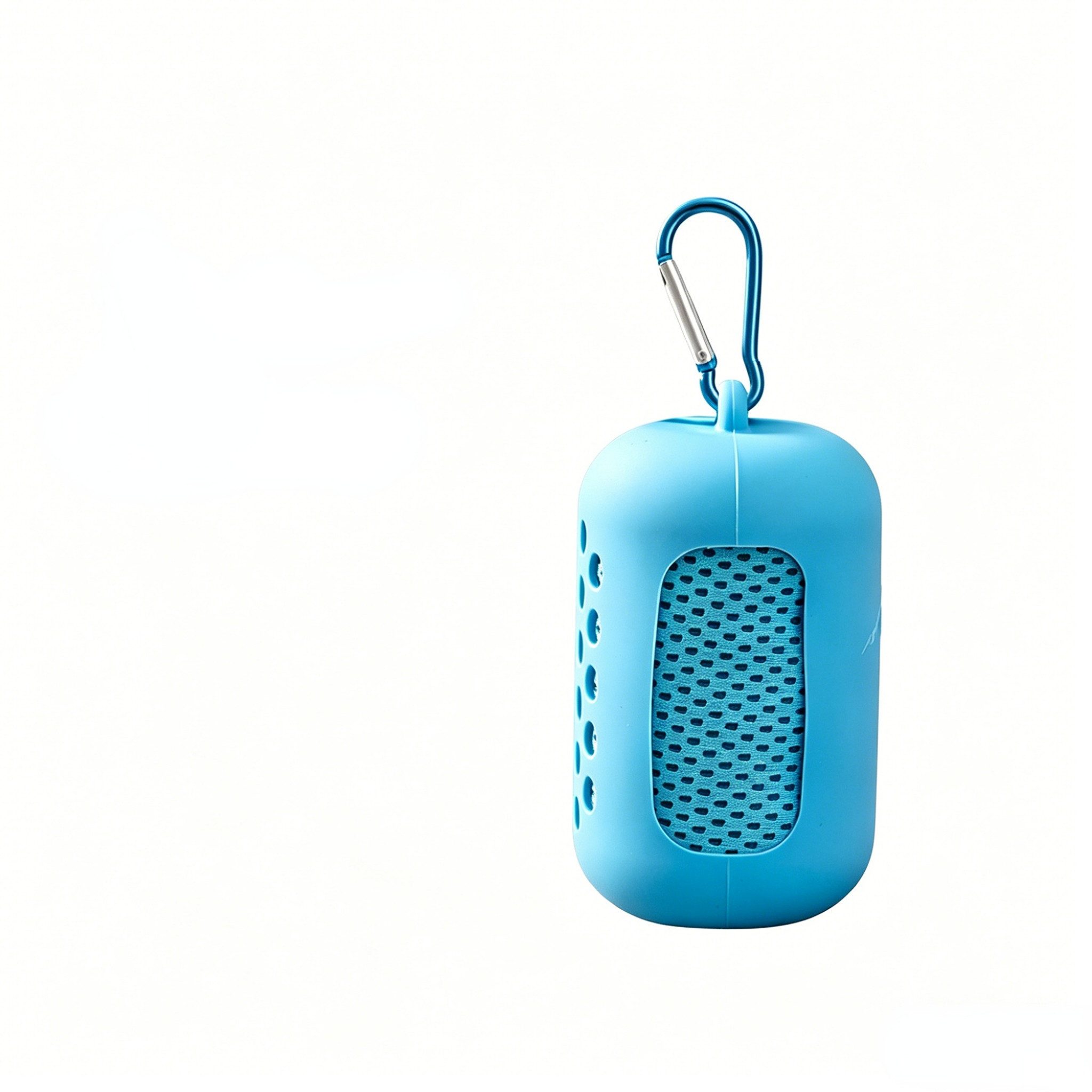 Blusmart Sporthandtuch Leichtes, schnelltrocknendes Kühlhandtuch, (mit Silikonhülle und Karabinerhaken, 1-St), Mikrofaser Handtuch, Für Sport, Wandern, Strand und Outdoor