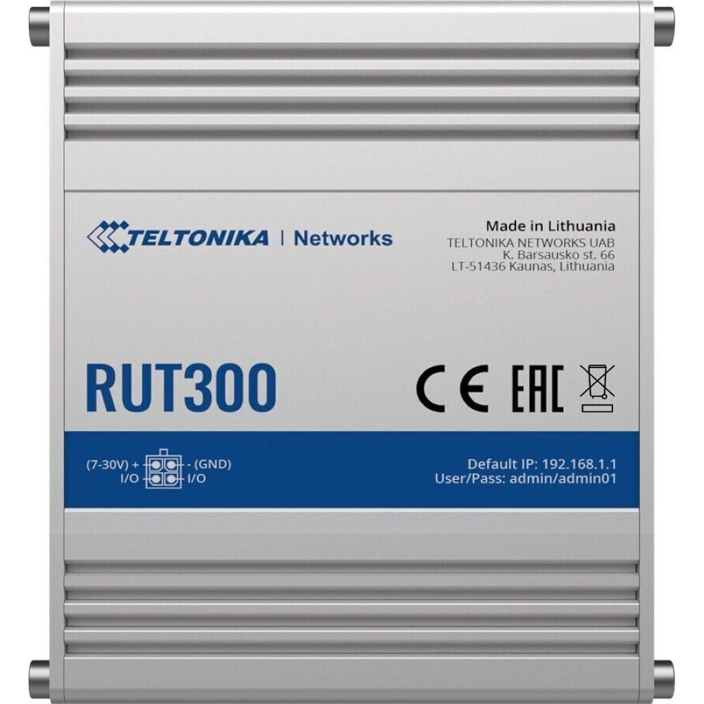 Teltonika RUT300 Industrial - Ethernet Router - silber/blau LAN-Router