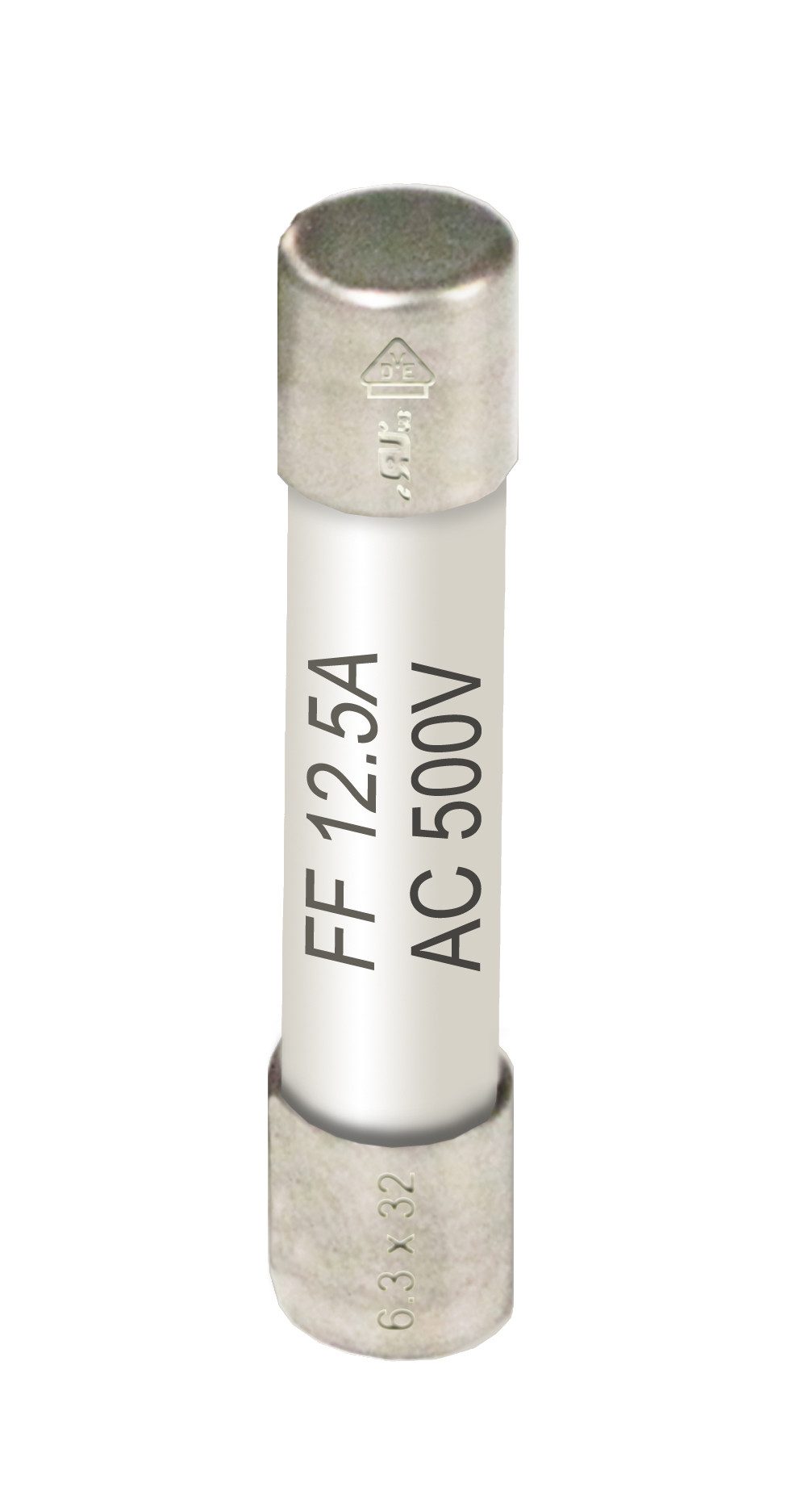 PeakTech Stecksicherungshalter Feinsicherung, 12,5 A / 500 V, 6,3 x 32 mm, super flink, (10-St)