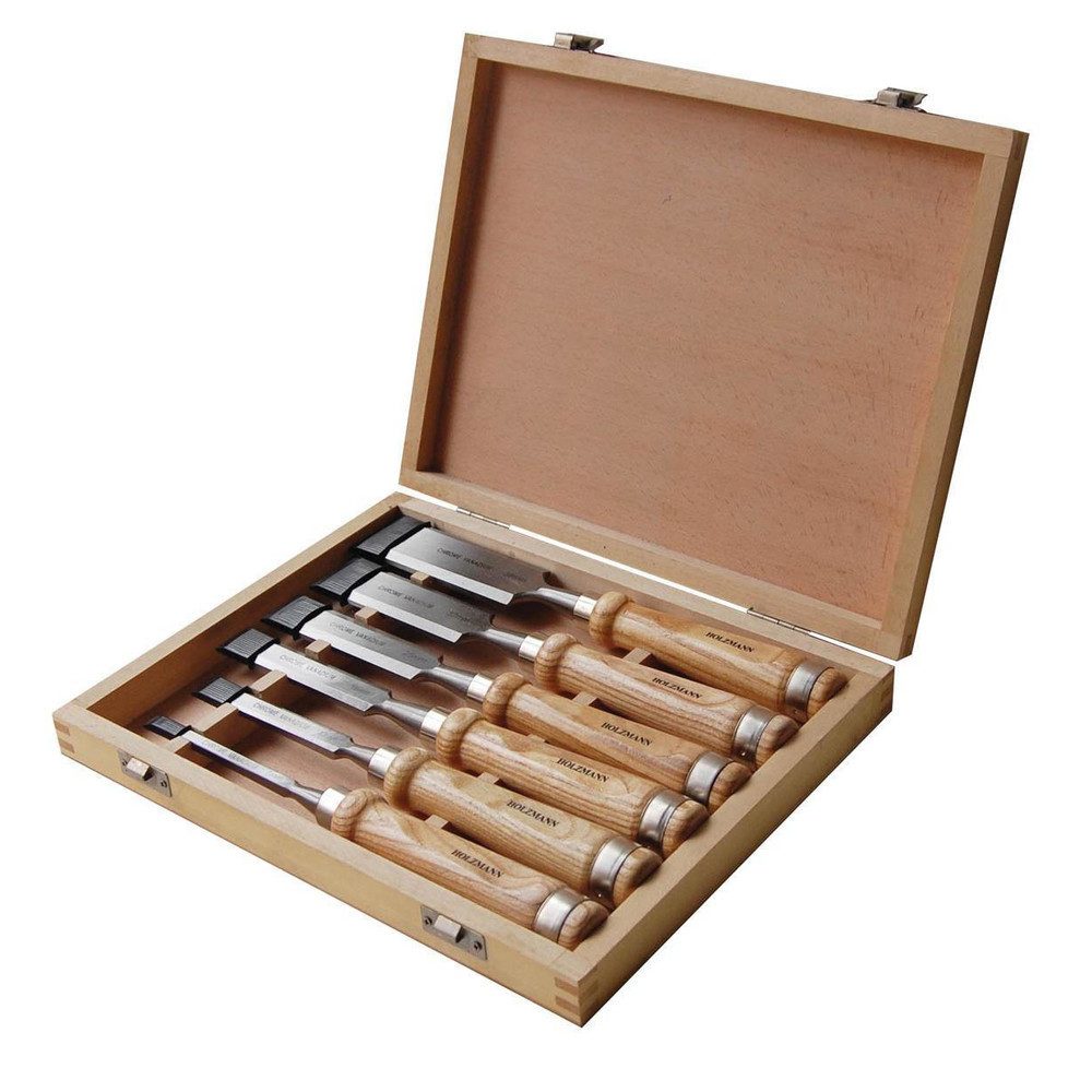 Holzmann Stechbeitel Stemmeisen-Set, 6-teilig, 6-38 mm