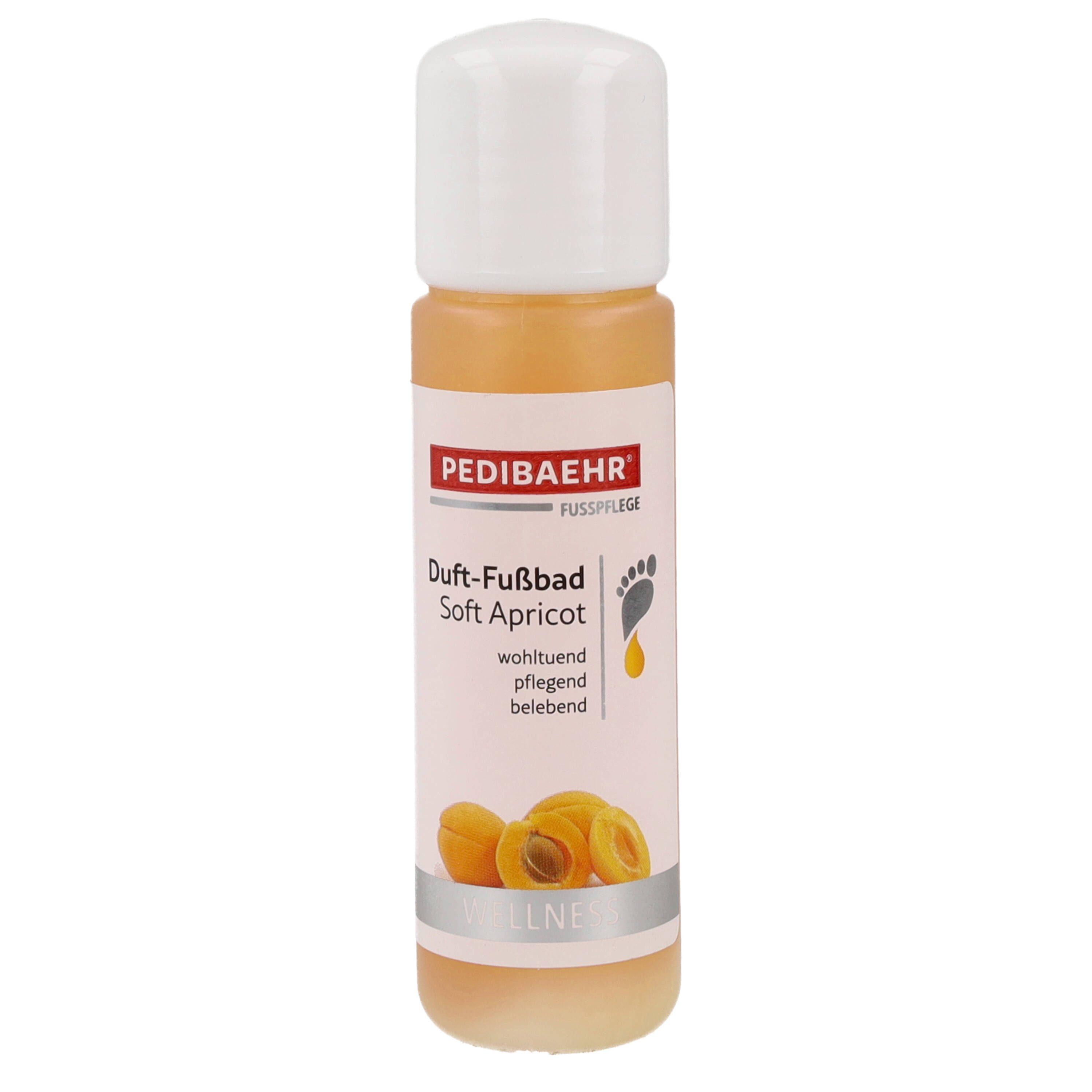 Pedibaehr Fußbad-Zusatz Pedibaehr Wellness Duft-Fußbad Soft Apricot 50ml, 1-tlg., reinigend & pflegend, Aprikosen-Duft