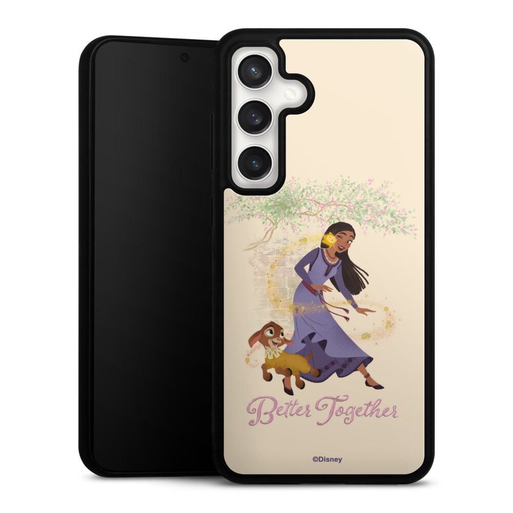 DeinDesign Handyhülle Disney Wish Offizielles Lizenzprodukt Prinzessin Wish Better Together, Samsung Galaxy S24 FE 5G Gallery Case Glas Hülle