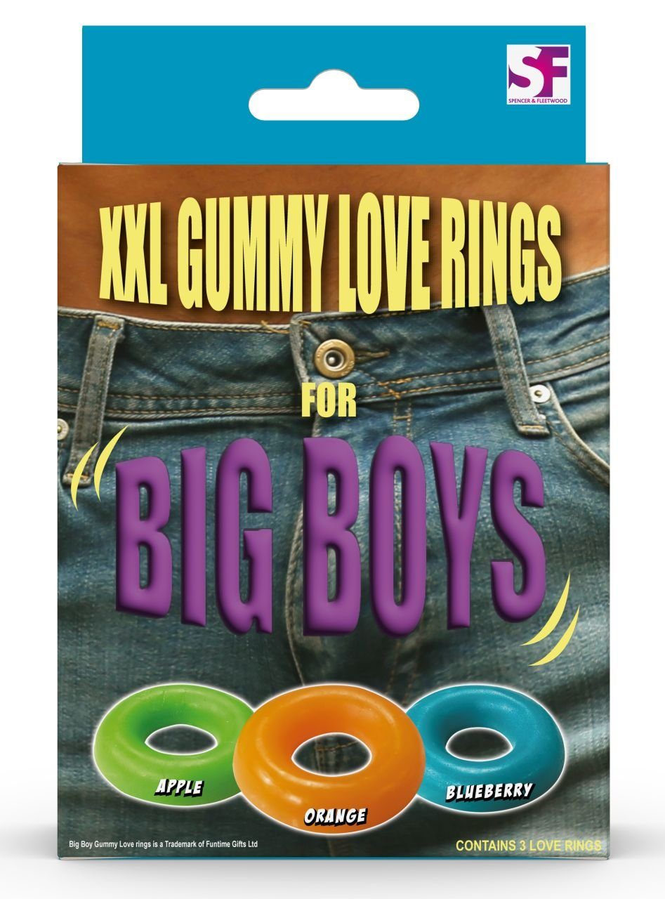 Penisring Spencer Love & Fleetwood Boy Gummy 90g, 3-tlg. Rings Big