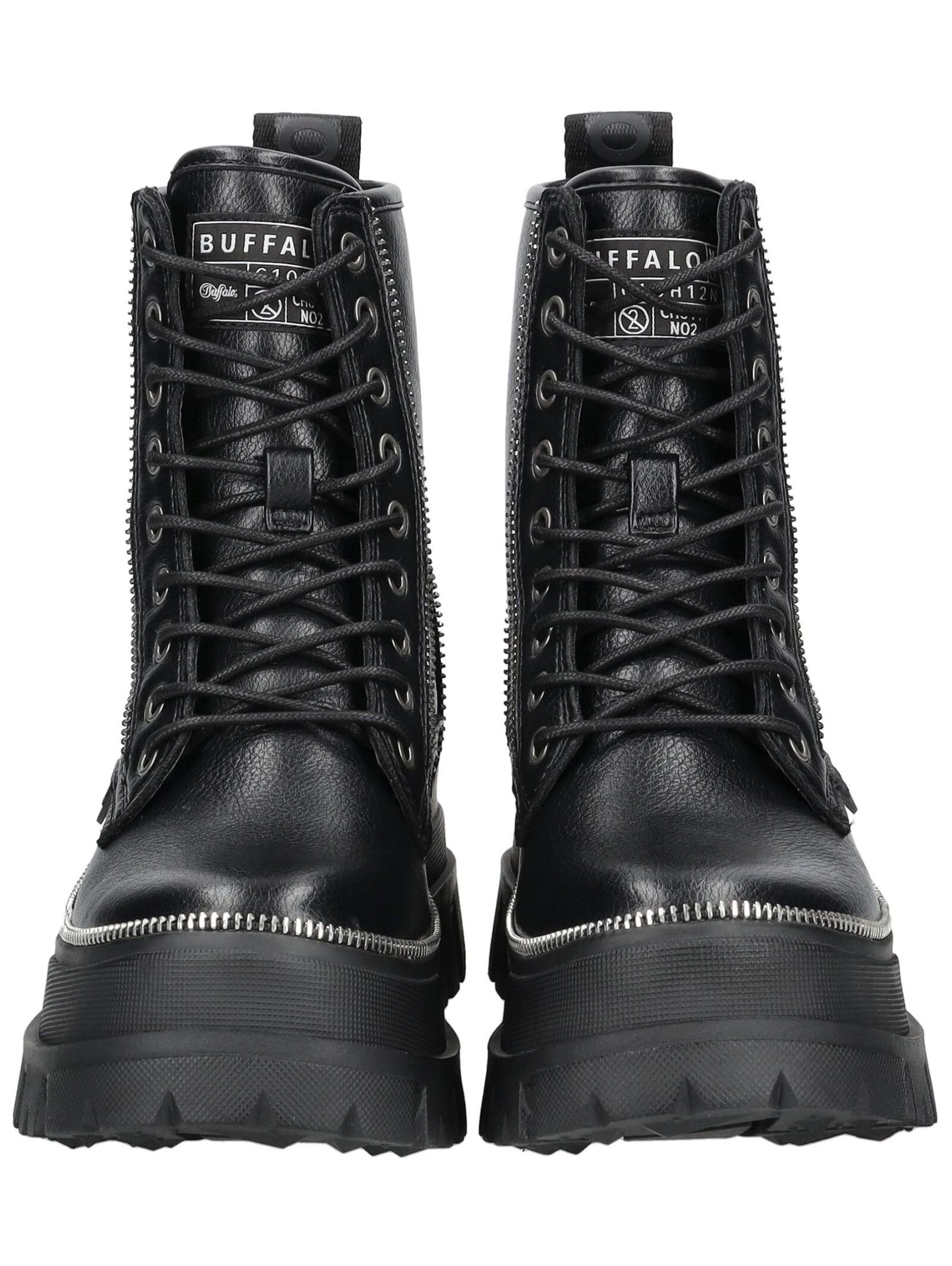 Buffalo Buffalo Stiefelette Lederimitat Schnürstiefelette