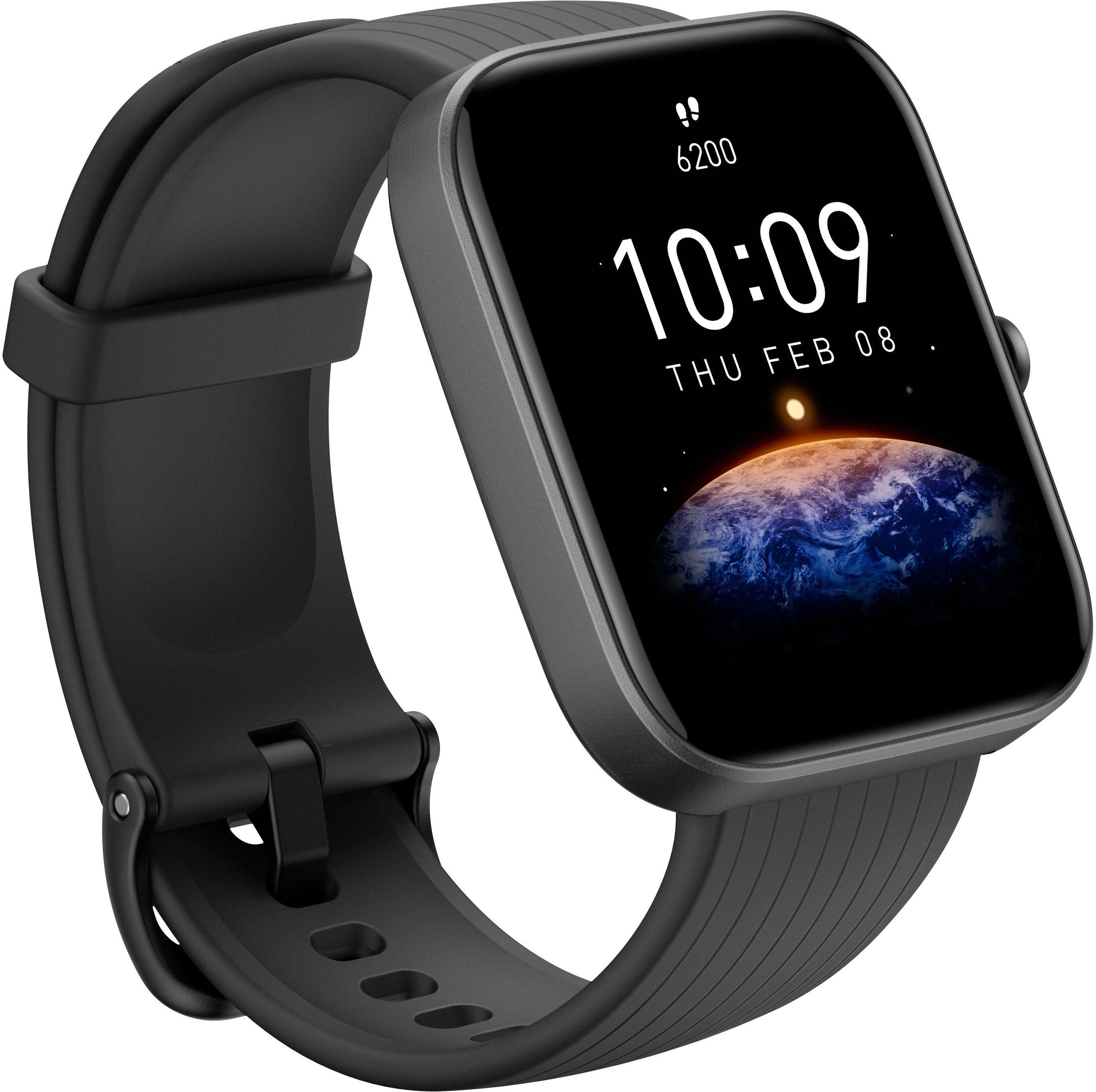 Amazfit Bip 3 Pro Smartwatch (4,29 cm/1,69 Zoll, Amazfit OS), 1-tlg. schwarz | Black