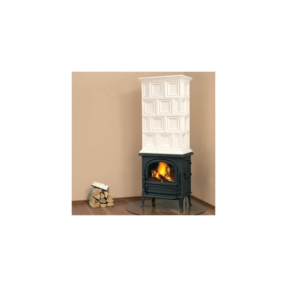 LEDA Kaminofen Kaminofen ANTIGUA M matt schwarz lackiert 9 kW 1003-01191