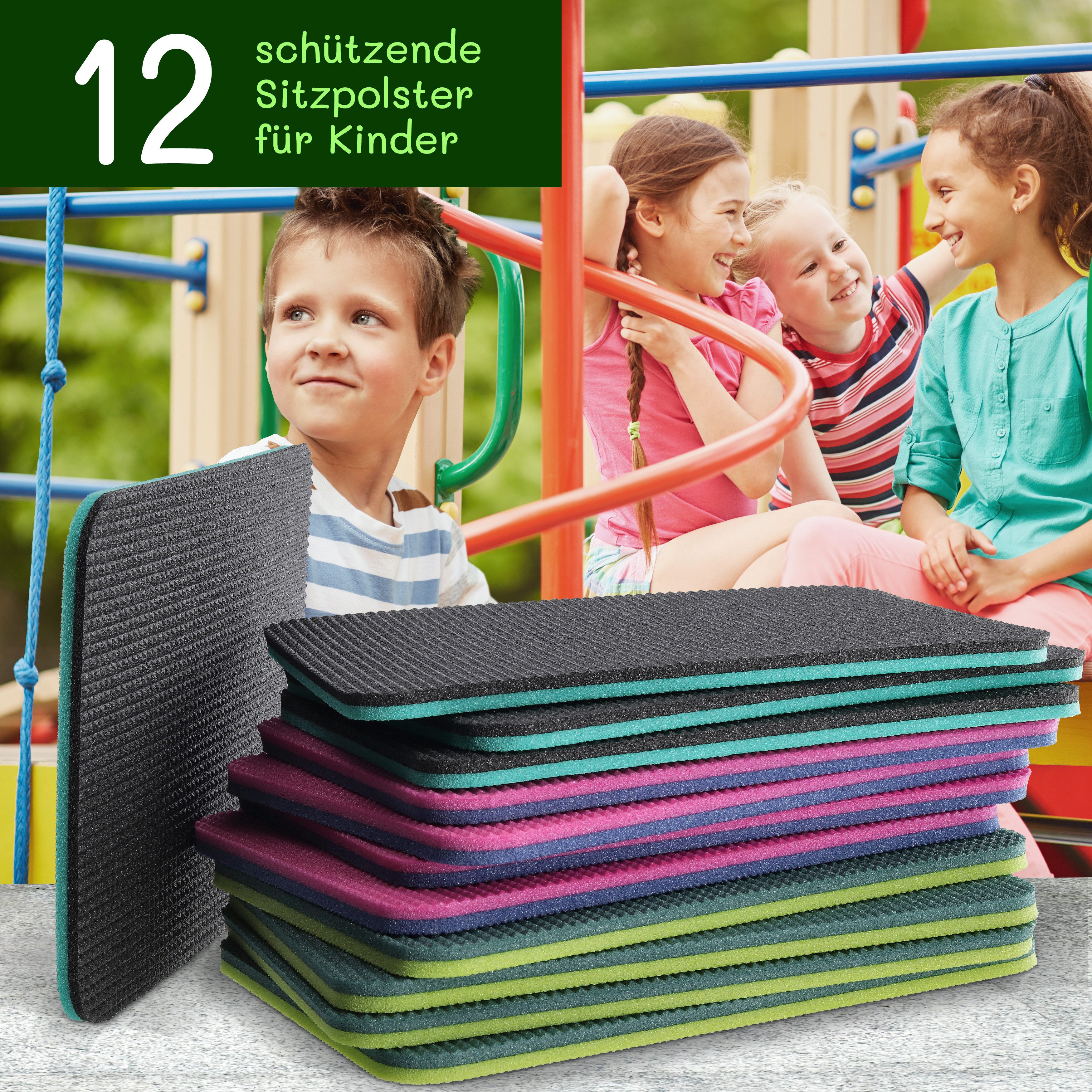 Yate Stuhlkissen Yate Stuhlkissen Set 12 Sitzkissen 30 x 22cm Schaumstoff Sitzunterlage