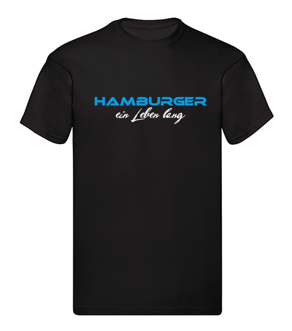 G-graphics T-Shirt Hamburger ein Leben lang (1-tlg) Herren T-Shirt mit einem Motiv für den echten Fan
