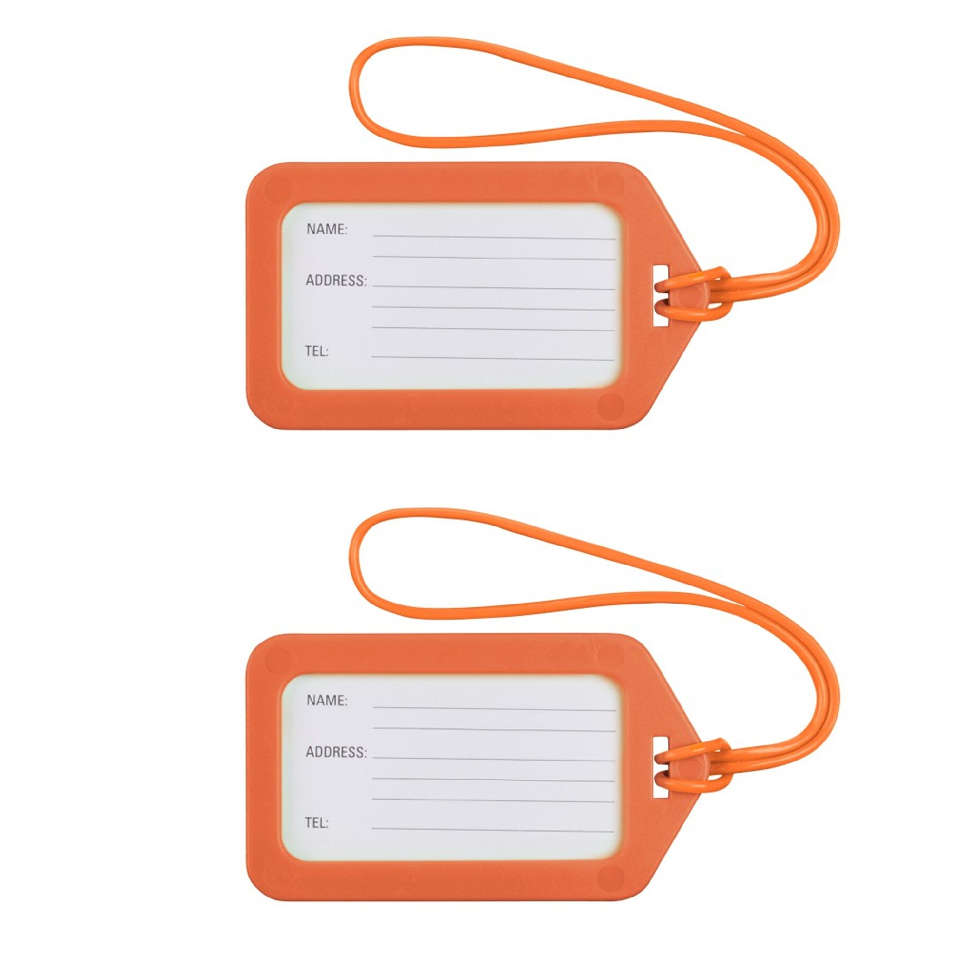 Hama Gepäckanhänger 2er-Set, 9 x 5 cm, Orange (1-St)