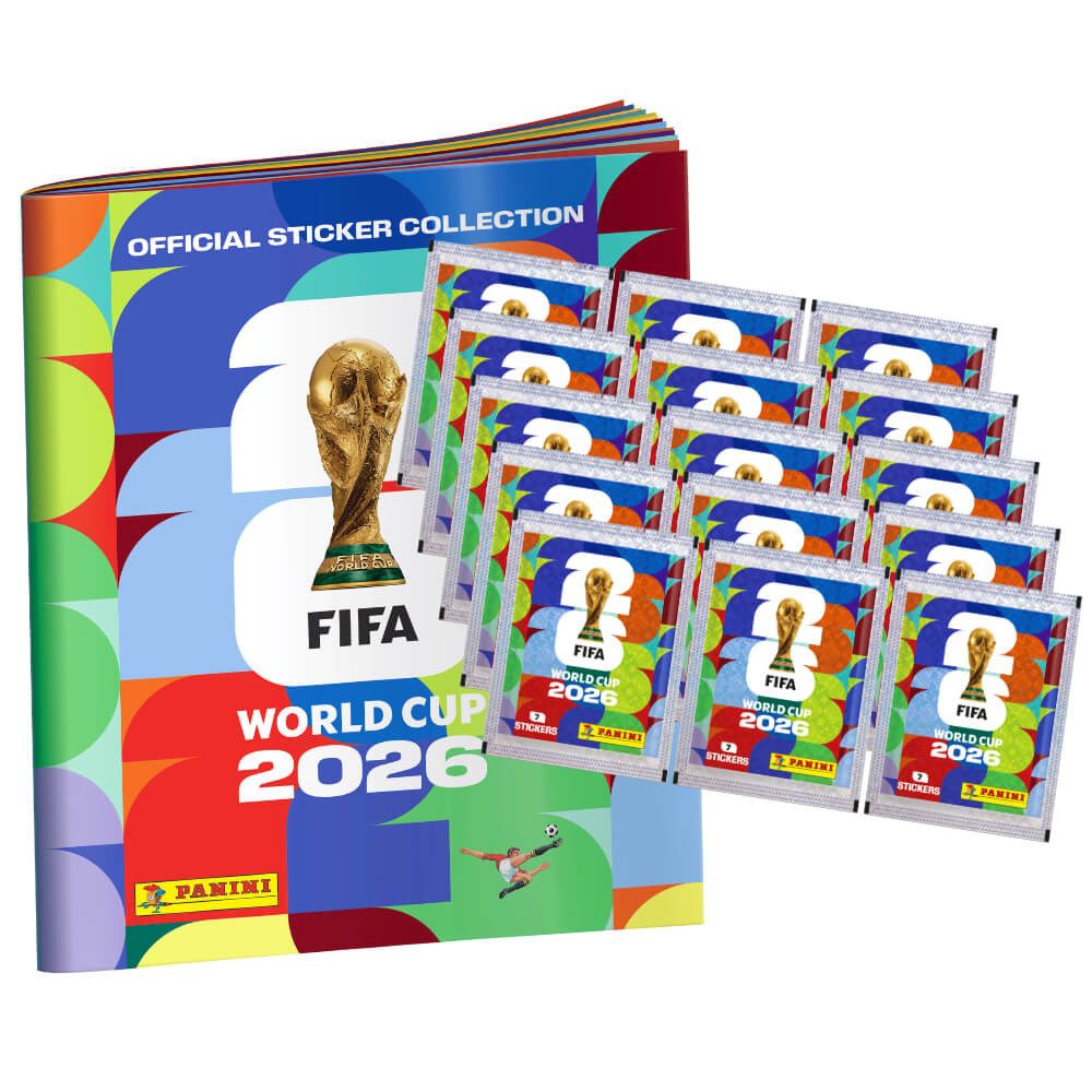 Panini Sammelkarte Fifa World Cup 2026 Sticker - WM Sammelsticker, - 1 Album + 15 Tüten
