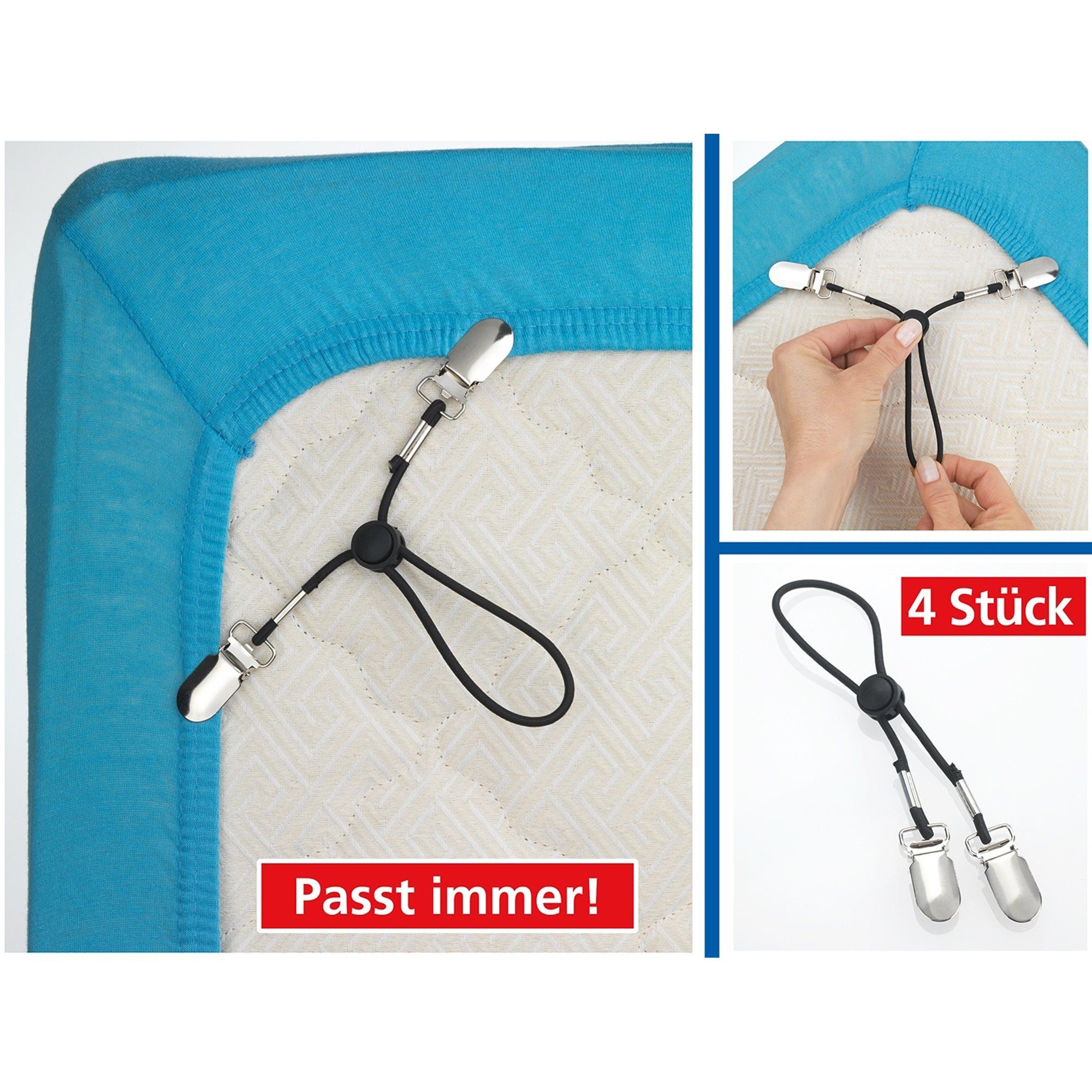 Matratzenauflage Betttuchspanner 4er-Pack, Uni günstig online kaufen