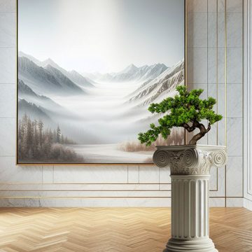 Kunstbonsai Kunstpflanze Deko Bonsai Myrte 40x40cm mit Topf künstlich Dekoration Myrte, TronicXL, Höhe 40 cm, im Topf