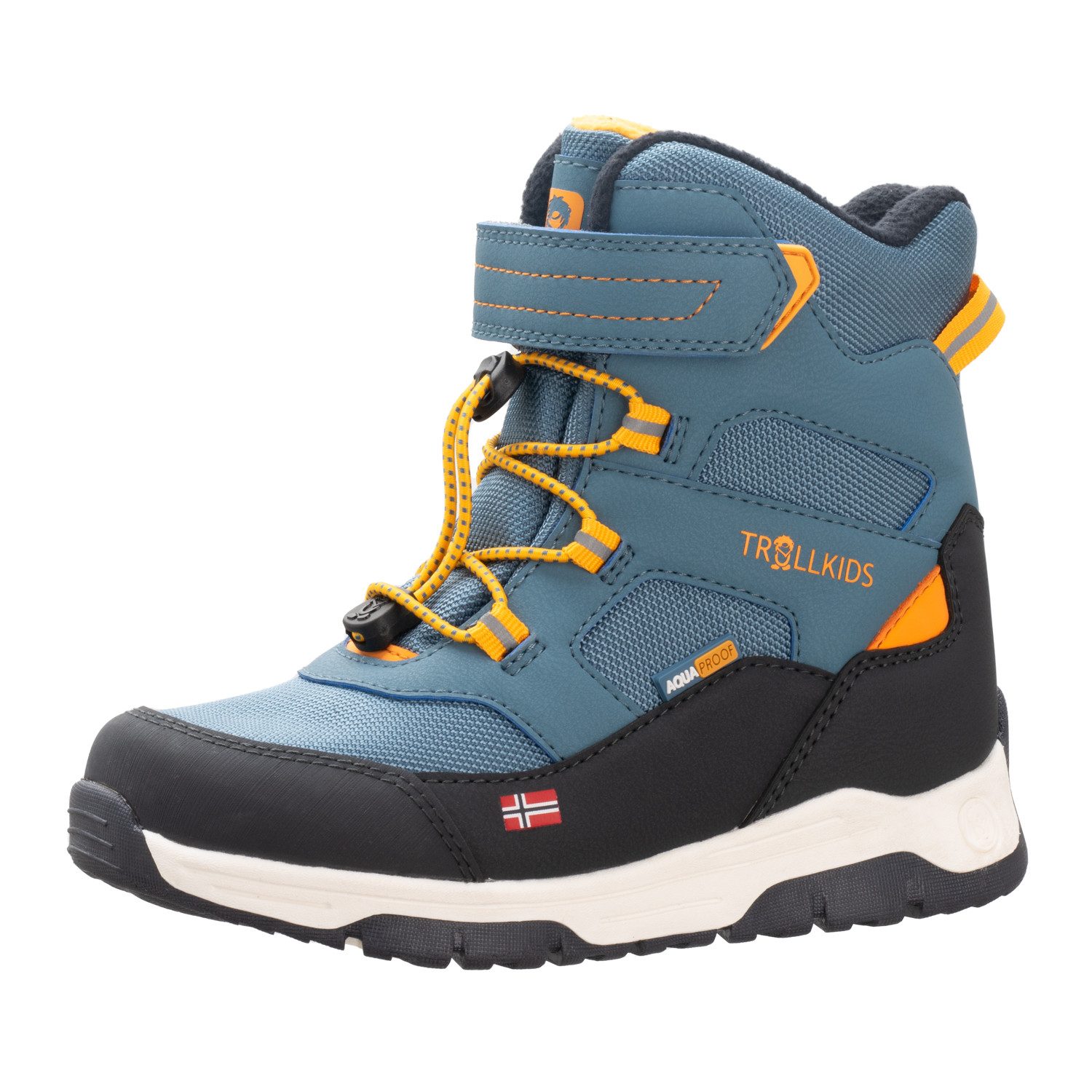 TROLLKIDS KIDS LOFOTEN WINTER BOOTS PRO Winterstiefel wasserdicht, profilierte Gummilaufsohle, für Kinder