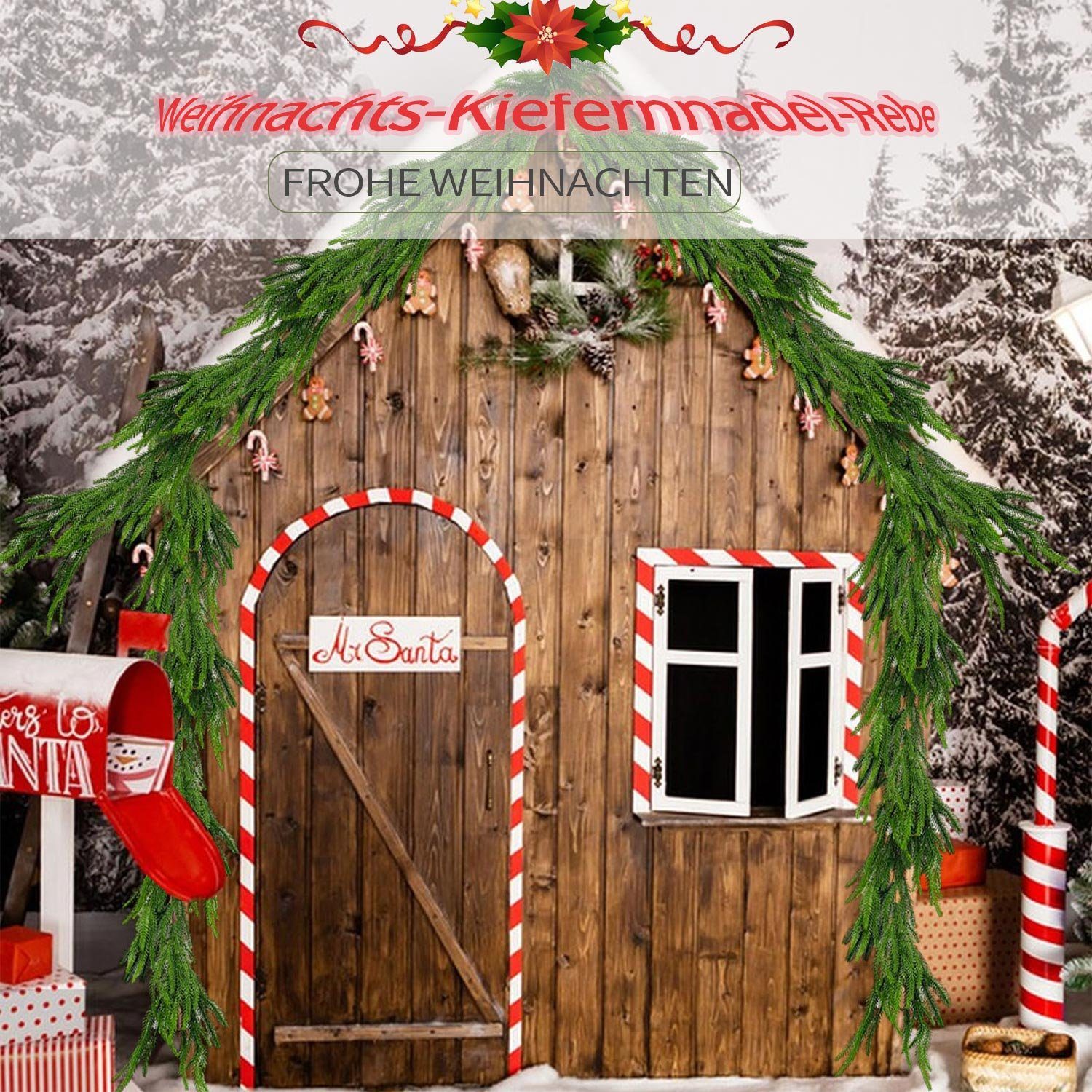 Kunstkranz Norfolk Kiefernkranz,Weihnachten & Winter, Kranz Stil Innendekoration 1 MAGICSHE
