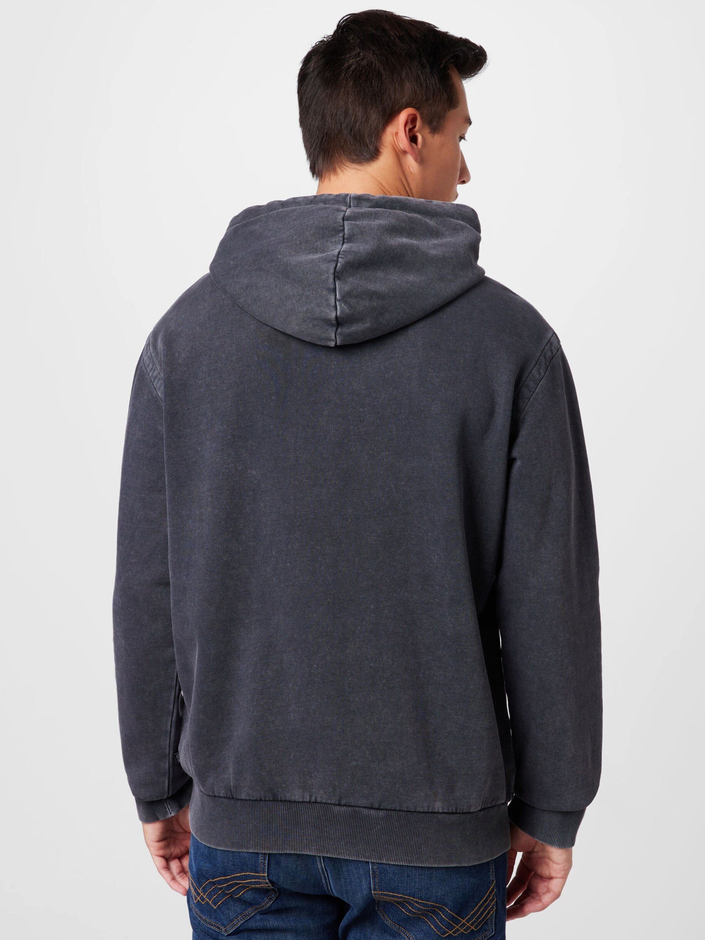 QS 98D0 Sweatshirt black (1-tlg) grey