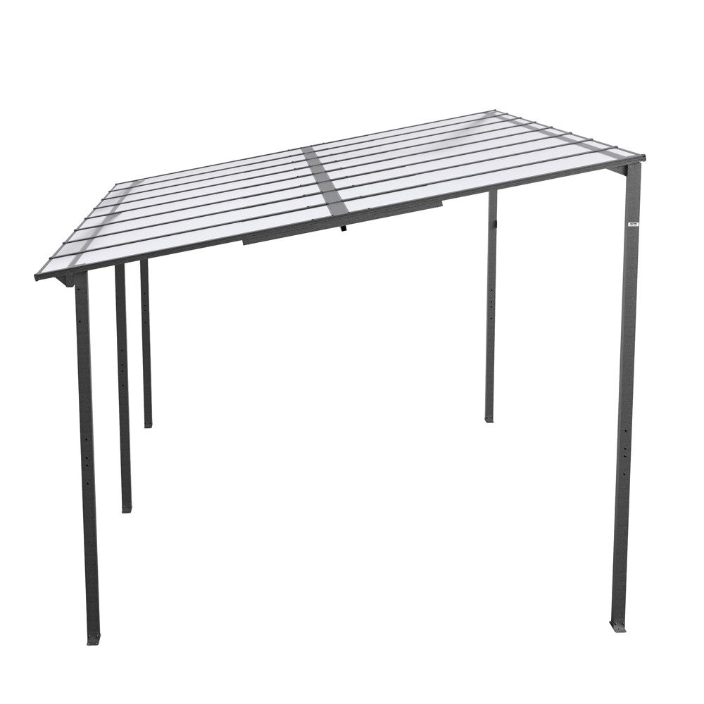 HOME DELUXE Anlehncarport Carport - INTEGRA, BxT: 300x480 cm, 250192 cm Einfahrtshöhe, Wandmontage, Überdachung aus Aluminium, Flachdach Einzelcarport