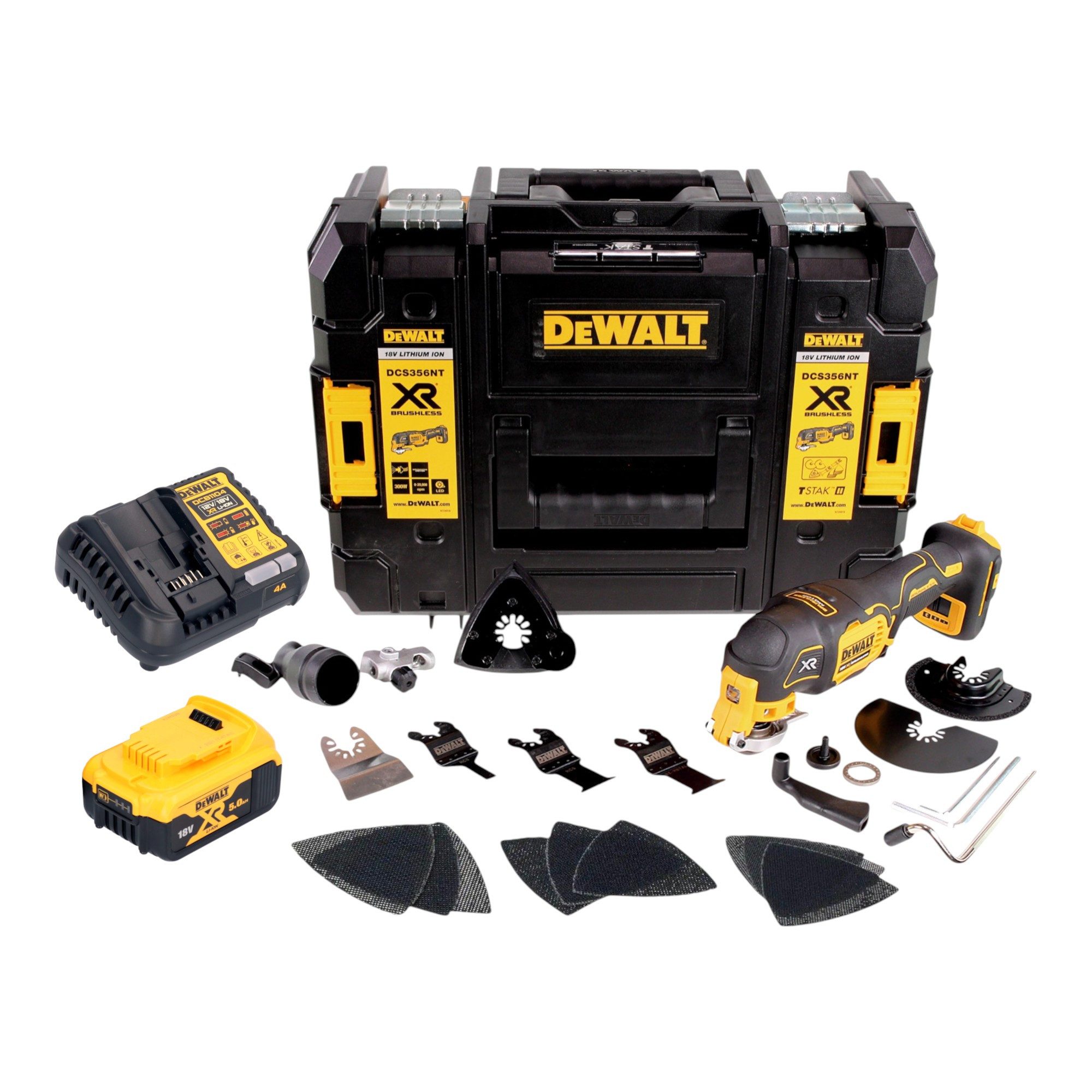DeWalt Akku-Multifunktionswerkzeug DCS 356 P1T Akku Multitool 18 V Brushless + 1x Akku 5,0 Ah
