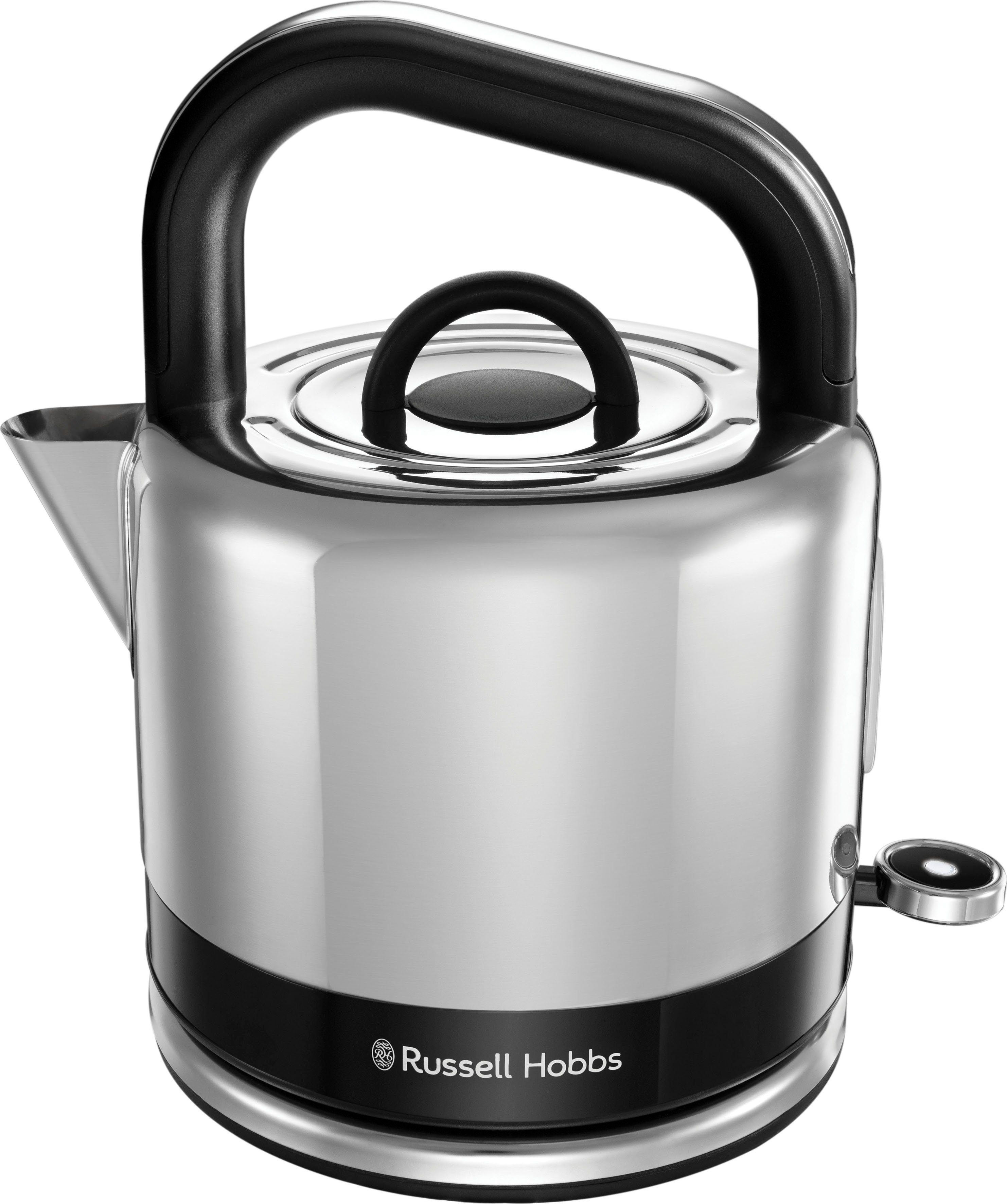 RUSSELL HOBBS Wasserkocher Distinctions, schwarz 26420-70, 1,5 l, 1350 W, Edelstahl mit polierten Akzenten, Schnellkochfunktion, energiesparend