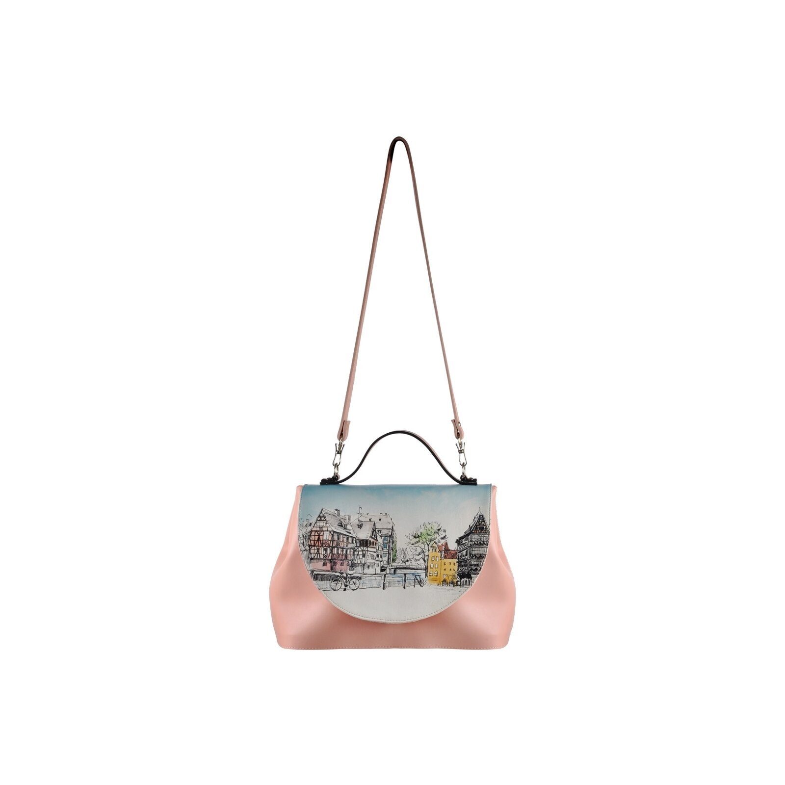 DOGO Henkeltasche Handy Umhängetasche Take A Walk Schultertasche, Handgefertigt