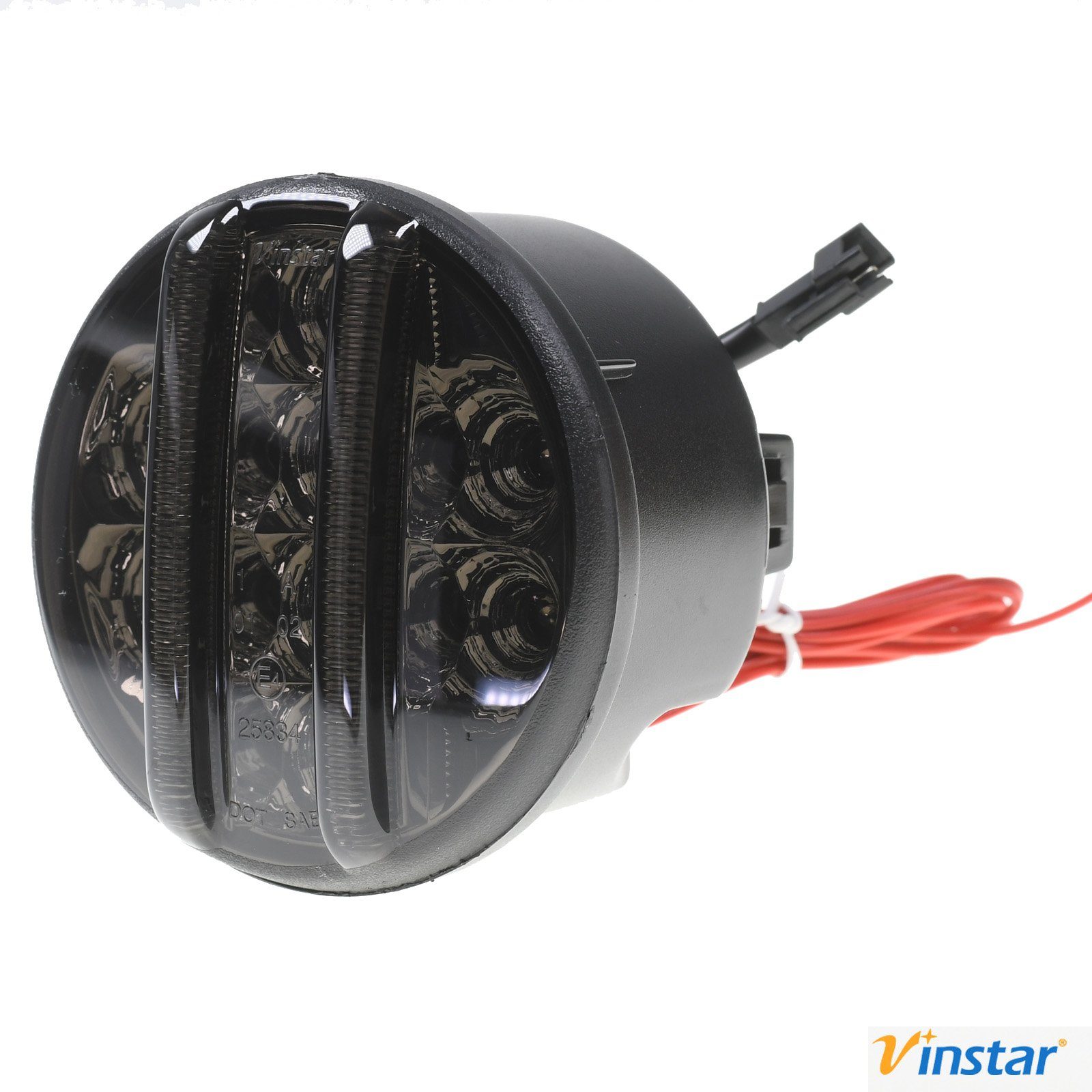 Vinstar KFZ-Ersatzleuchte 2X LED SMOKE Rauchglas LED Front Blinker Standlicht für JEEP, JEEP Wrangler JK 2007-2015