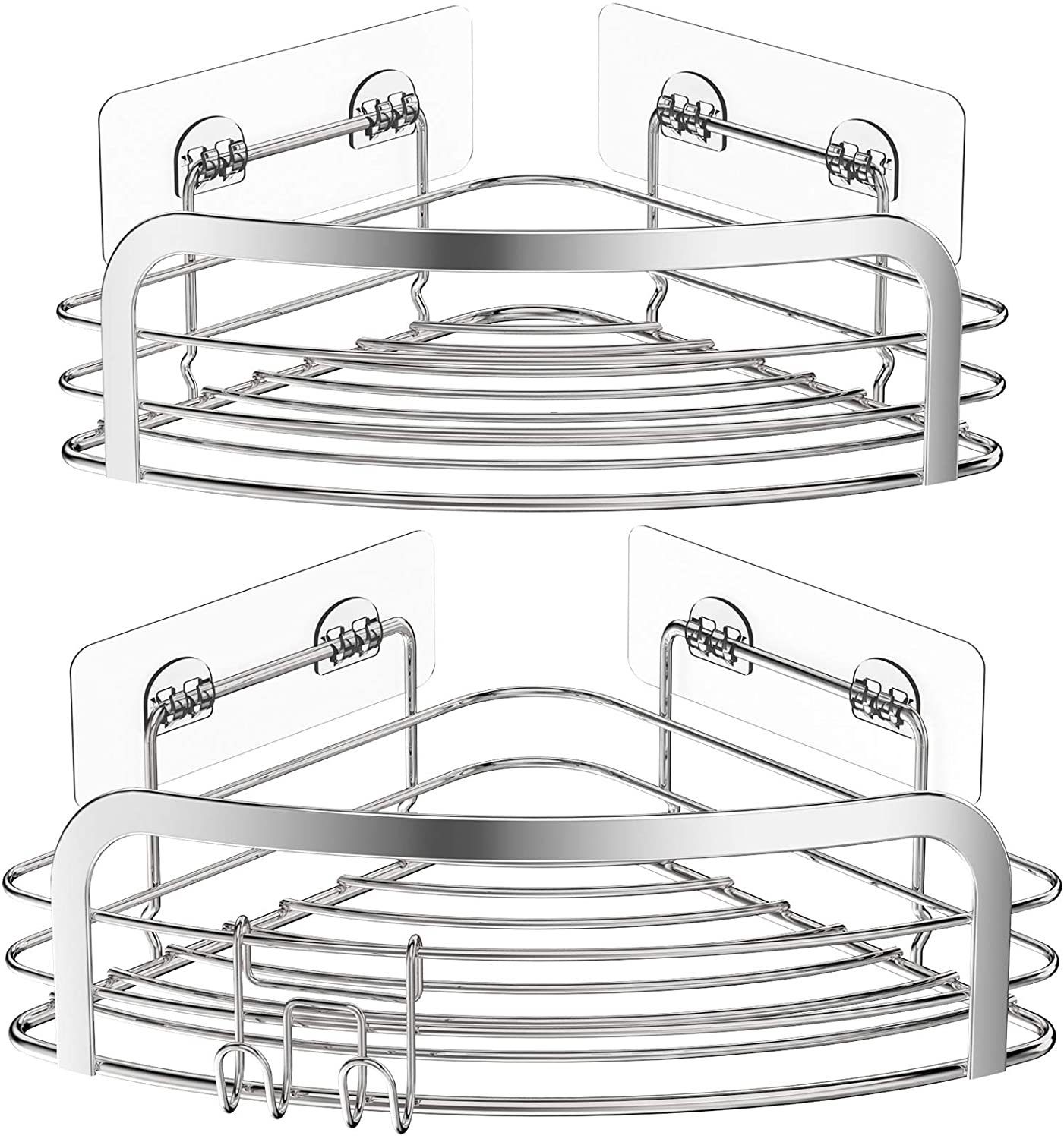 Elegear Duschablage Edelstahl Duschkorb, 2-tlg., Badregale belastbar