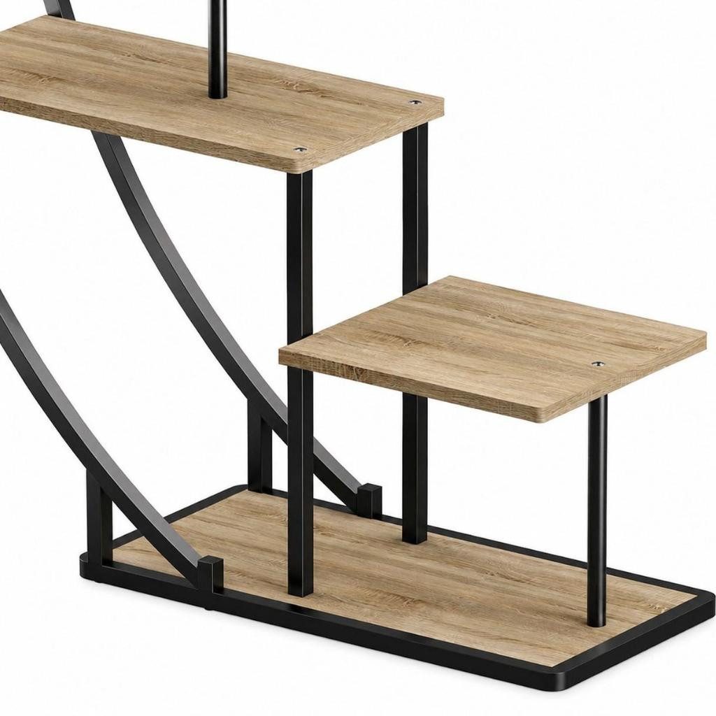 DanDiBo Blumenständer Pflanzenregal Indoor Blumenregal 170 cm Hoch Metall Schwarz 96700