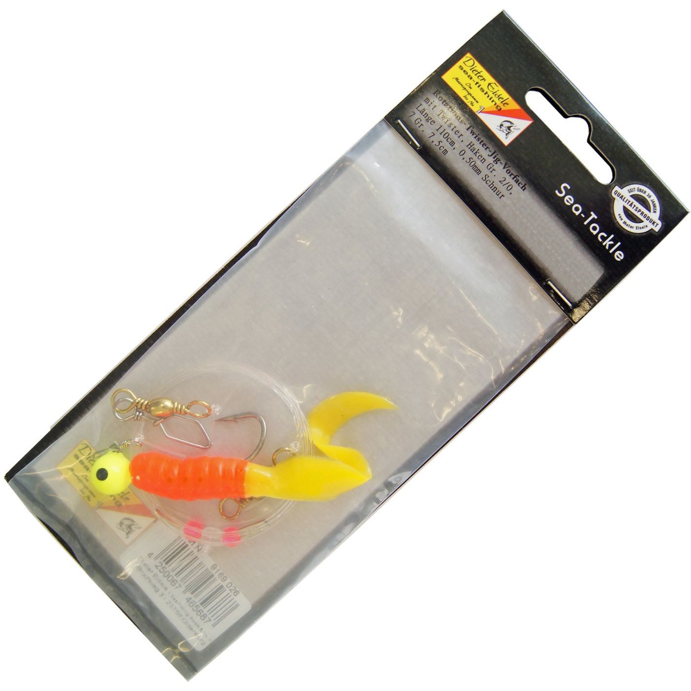 Dieter Eisele Vorfachschnur Dieter Eisele Meeresvorfach 1 Jig orange/gelb 7g - Pilk Vorfach, (1-St)