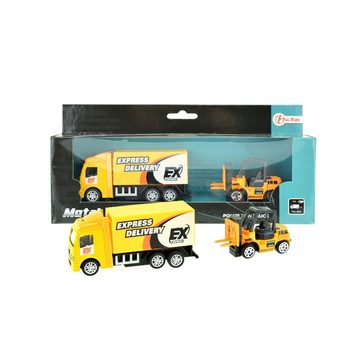 Toi-Toys Spielzeug-Krankenwagen Abschleppwagen mit Auto und LKW mit Gabelstapler aus Metal