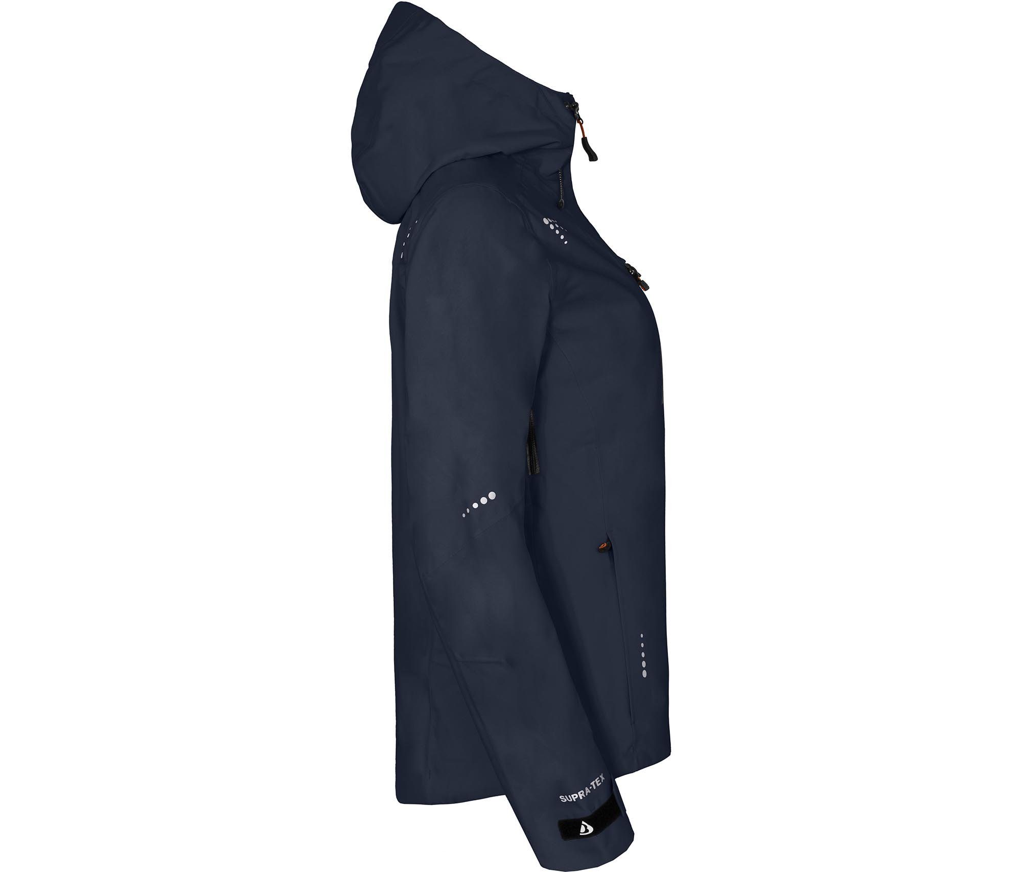 mm Outdoorjacke recycelt, Wassersäule, 20000 Regenjacke, Normalgrößen, Netzfutter, blau Bergson navy LEKNES Damen