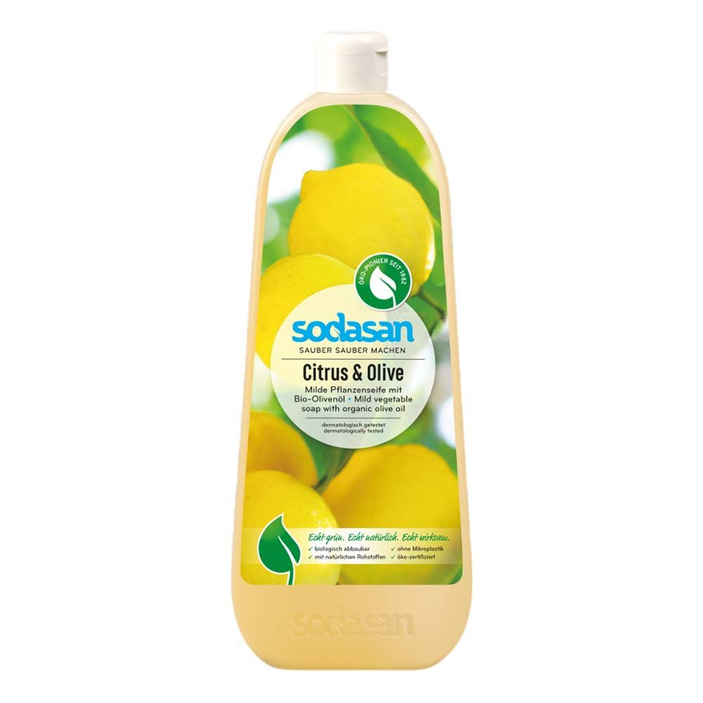 Sodasan Flüssigseife Liquid - Citrus & Olive Seife 1L