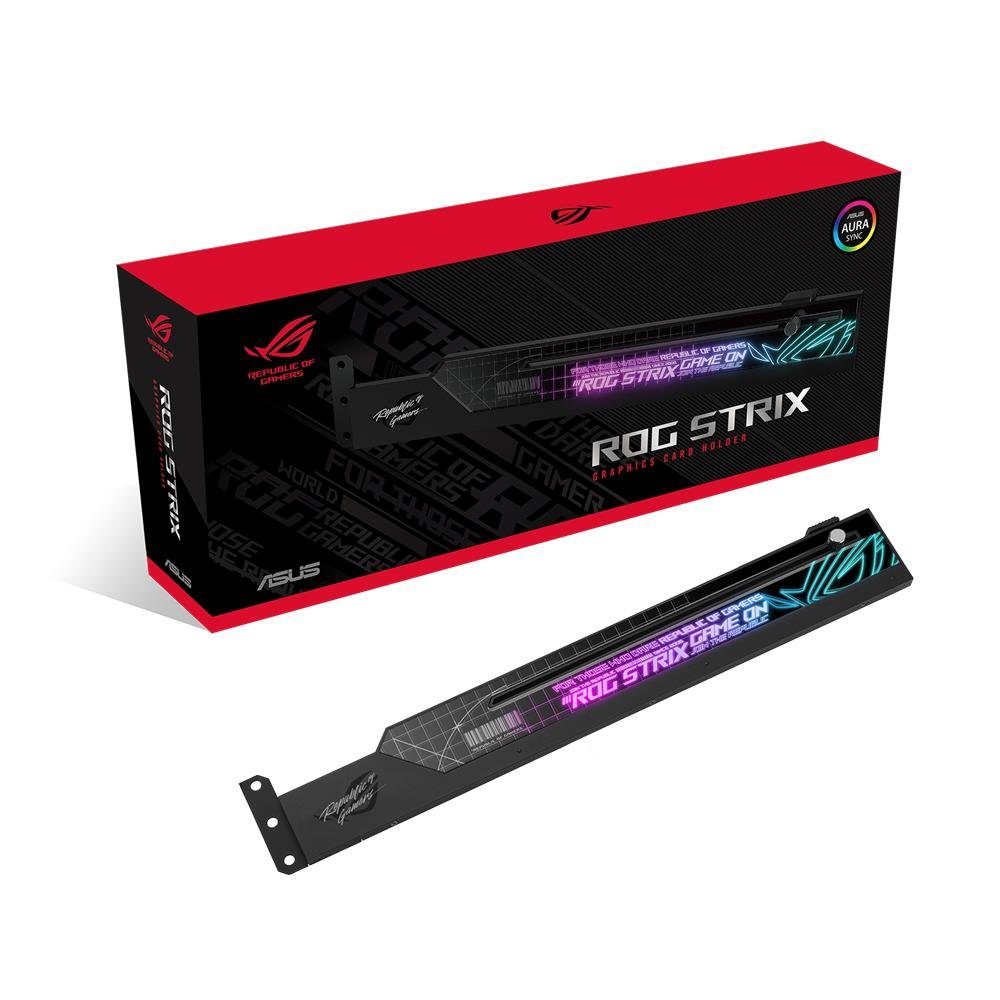 Asus Grafikkartenhalterung ROG Strix ARGB, (GPU Halter, AURA Sync ARGB Beleuchtung, anpassbare Größe)
