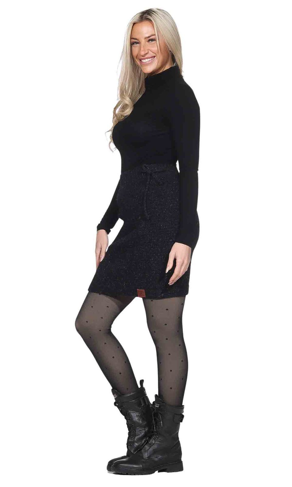 KUNST UND MAGIE Strickrock Klassischer Boho Strickrock Rock Winter Wolle