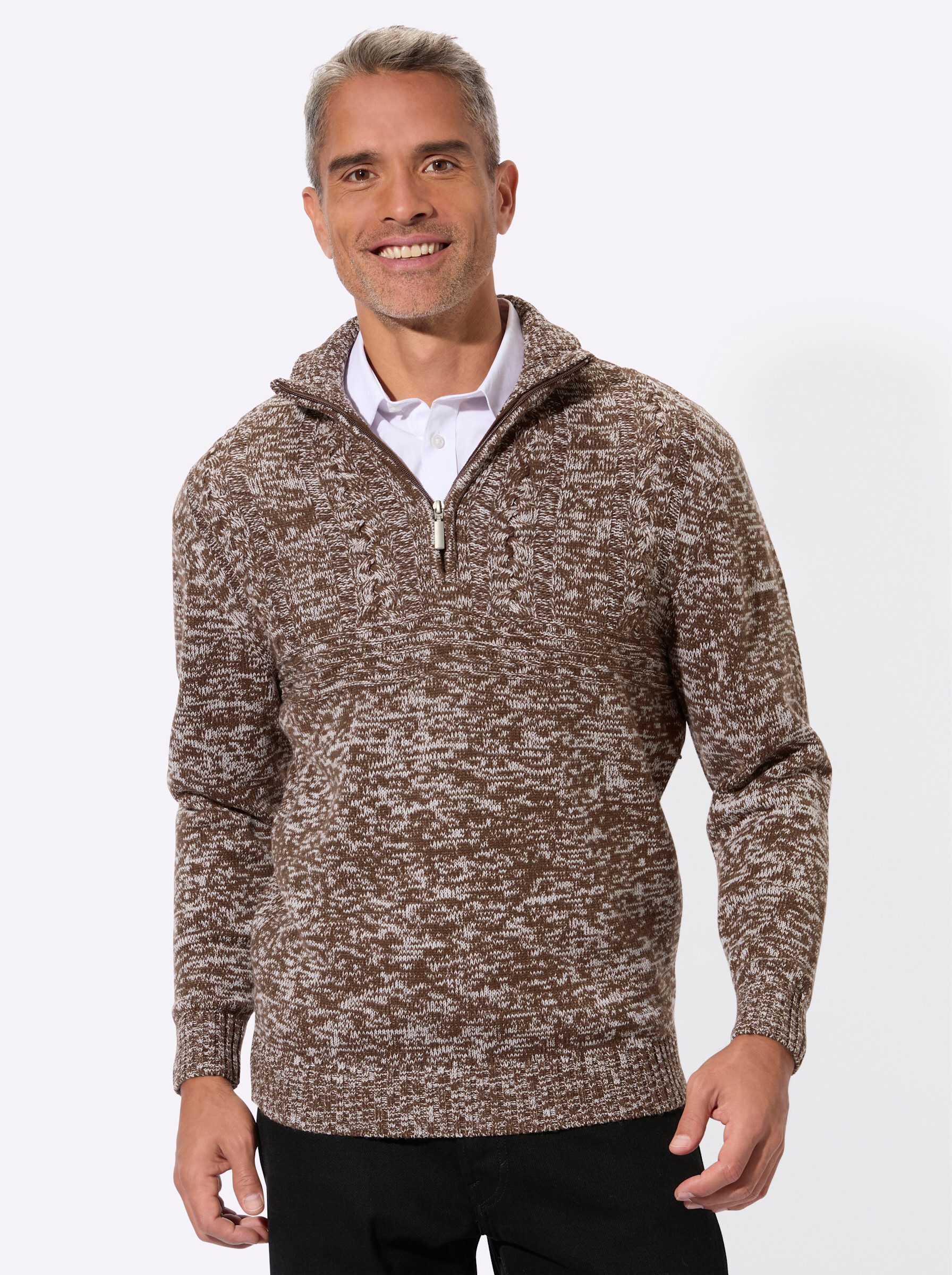 Sieh an! Strickpullover Pullover Langarm