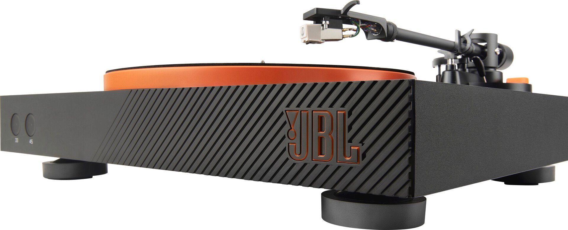 HD) JBL Bluetooth Spinner Plattenspieler mit (Riemenantrieb, Schwarz Bluetooth, Bluetooth aptX 5.2 Turntable