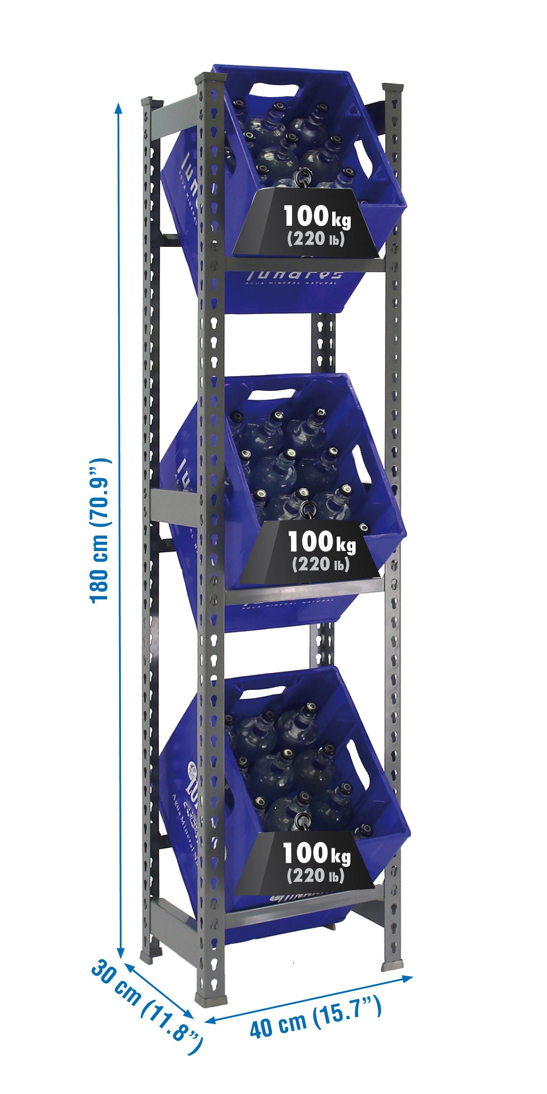 PROREGAL® Standregal Getränkekistenregal Big Elephant HxBxT günstig online kaufen