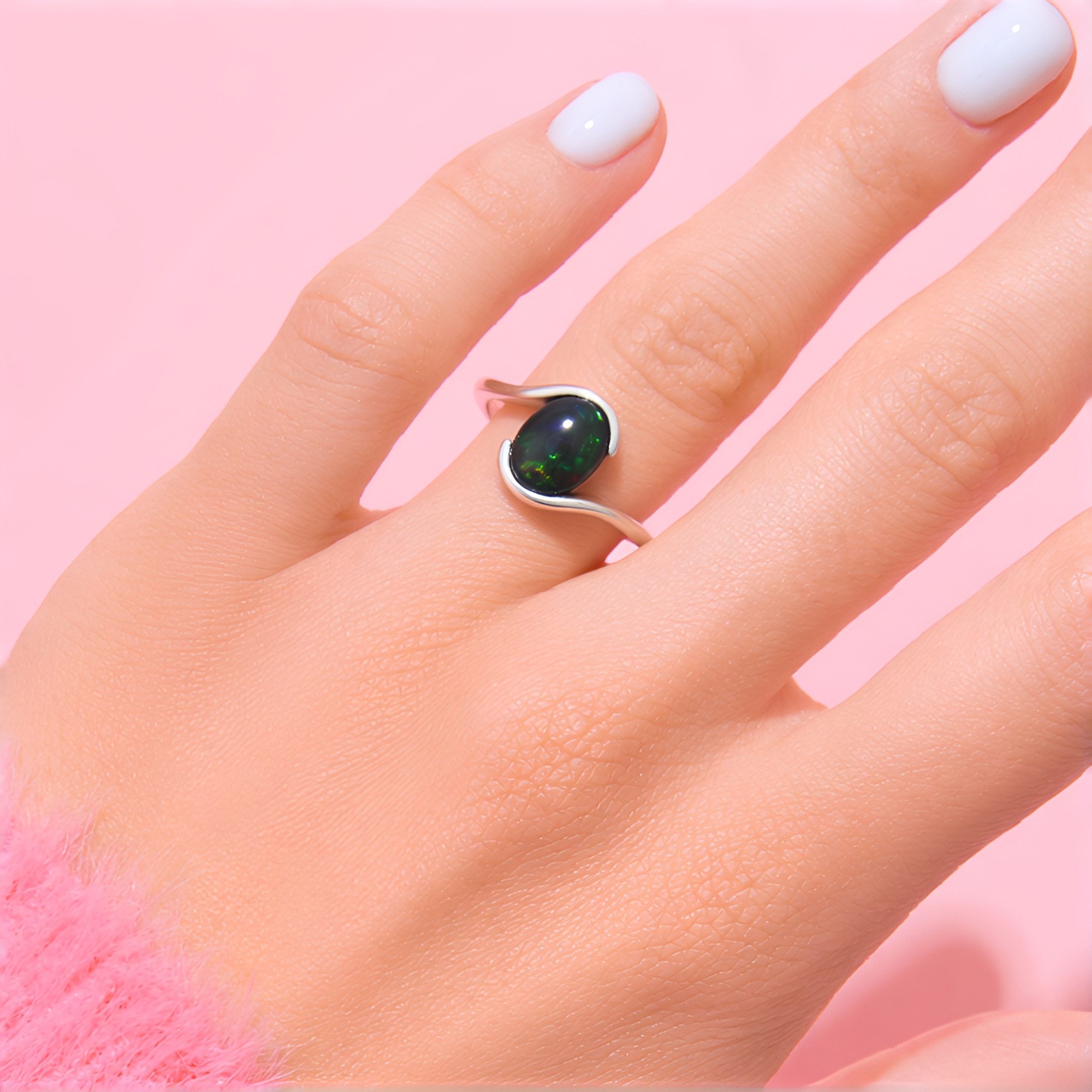 Cavill Solitärring Cavill Ring aus Sterlingsilber, 0,68 ct äthiopischer Opa günstig online kaufen