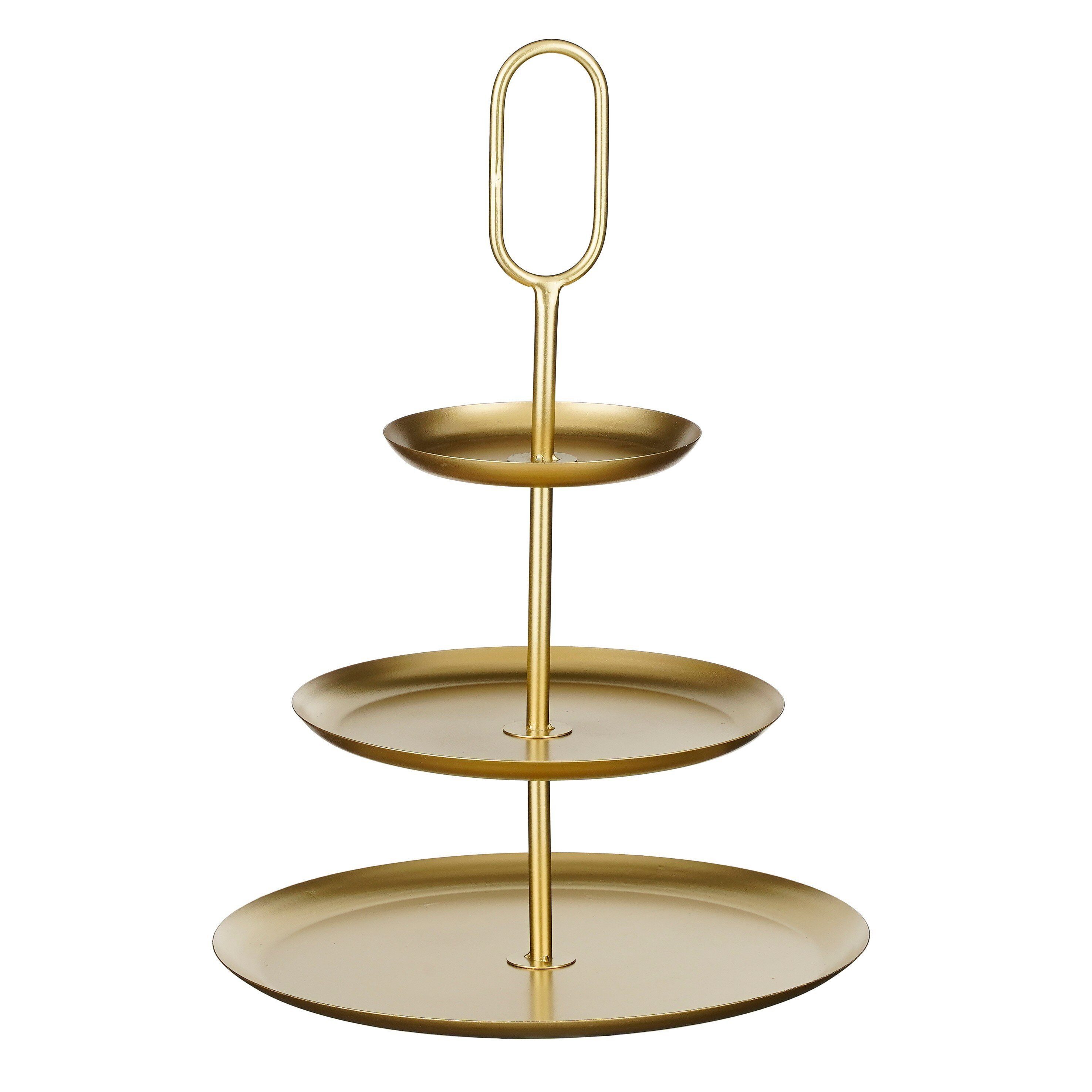 Mica Decorations Etagere Mica Decorations Rama Dekoration Etagere gold - l38xb38xh55cm, Eisen