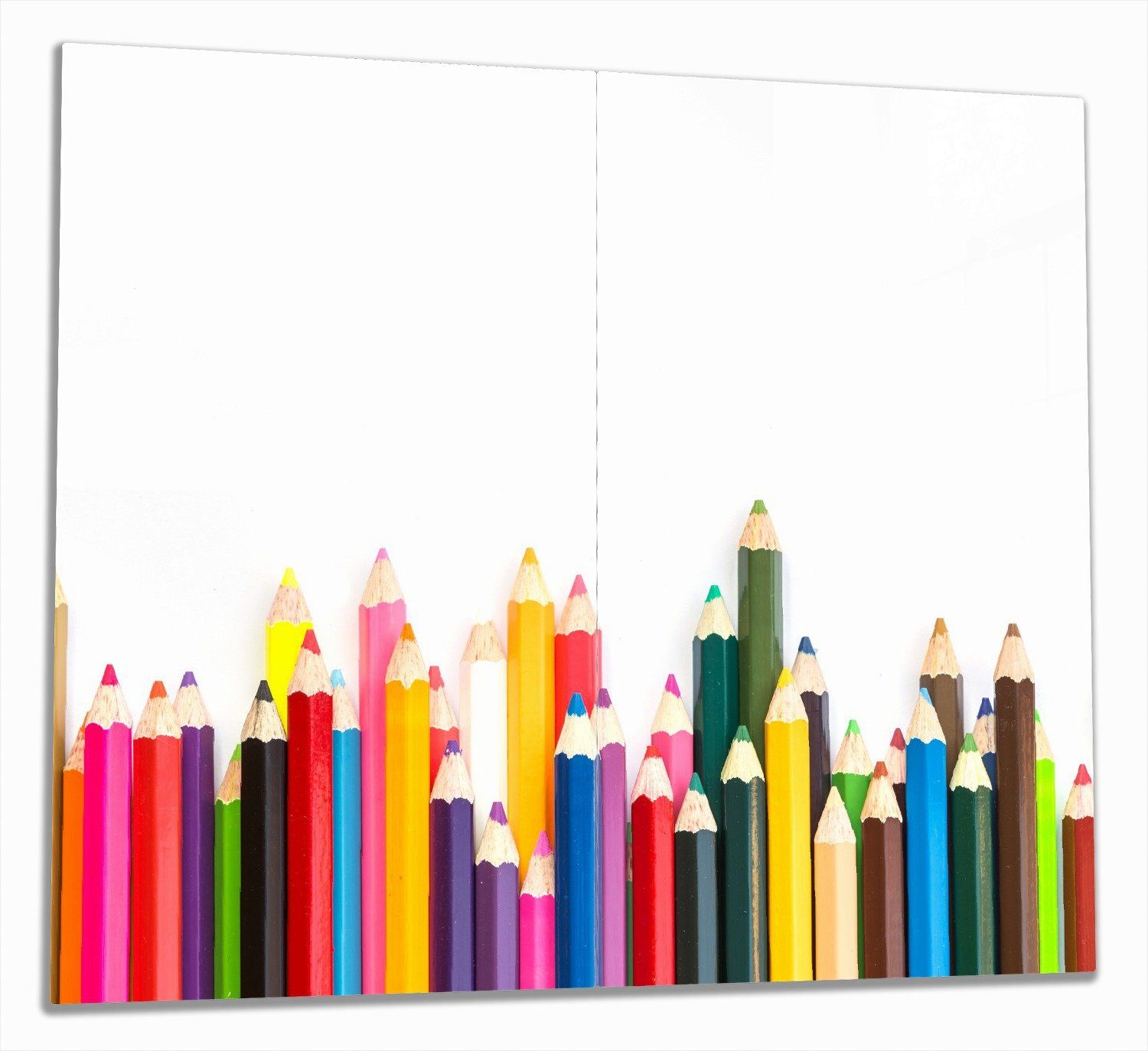 Wallario Herd-Abdeckplatte Buntstifte auf weißem Hintergrund, ESG-Sicherheitsglas, (Glasplatte, 2 tlg., inkl. 5mm Noppen), verschiedene Größen. € 42,95