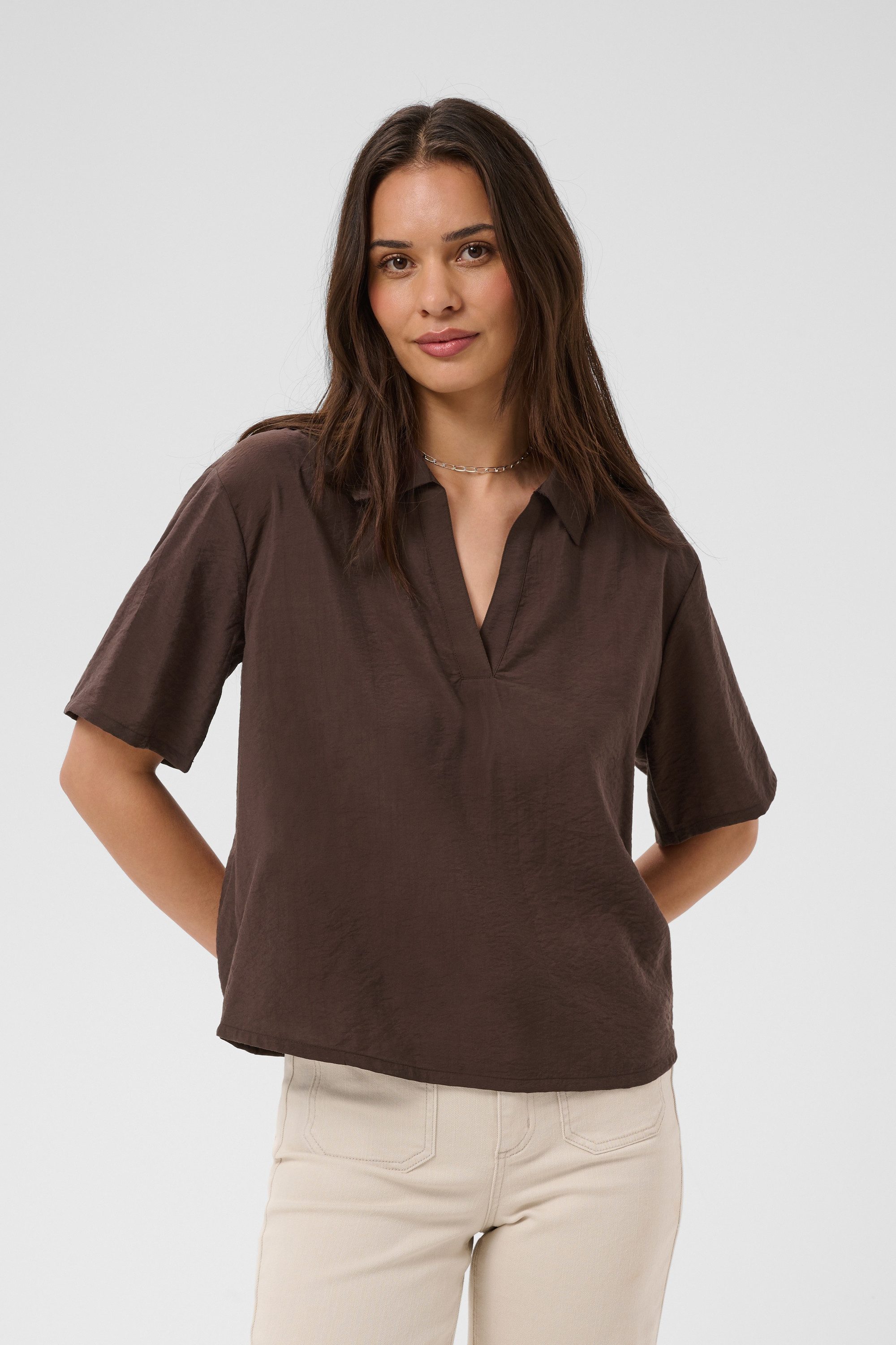 KAFFE Kurzarmbluse Kurzarm-Bluse KAodeth